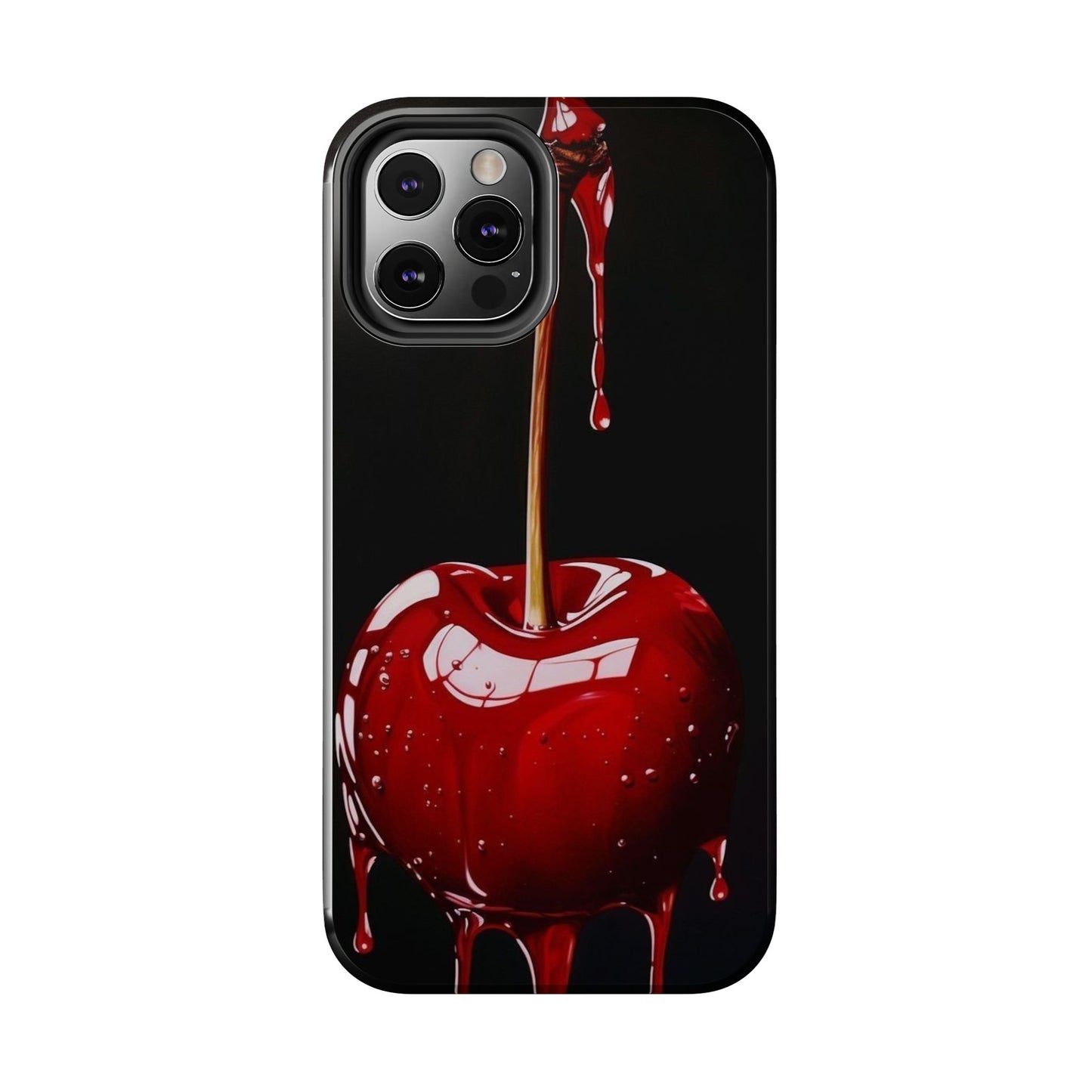 Dripping Cherry Tough Phone Case - Stylish Protection for Your Device