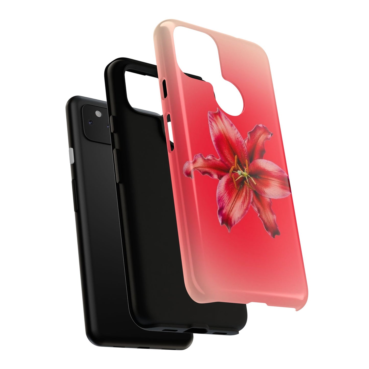 Phone Case - Vibrant Red Lily Glossy & Matte Tough Case