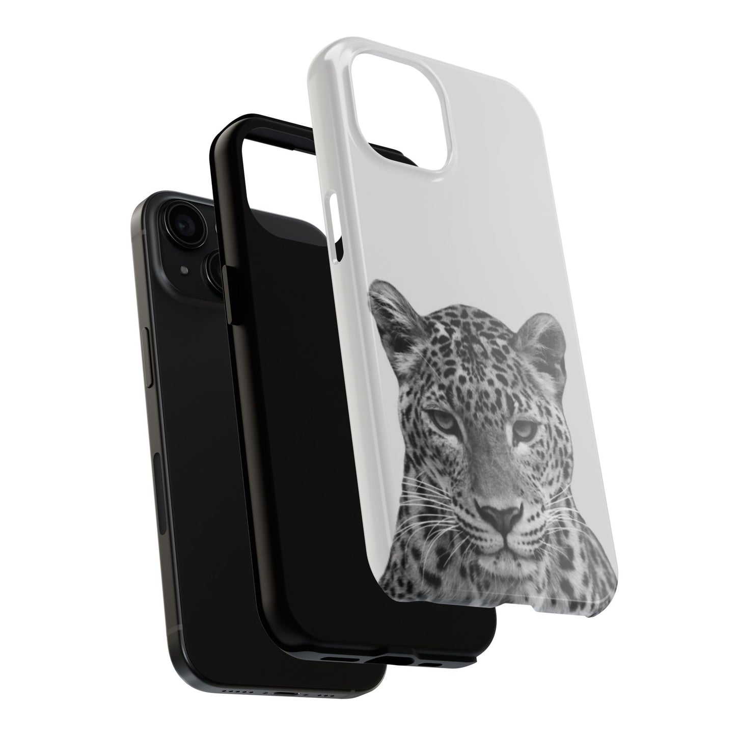 Stylish Tough Phone Case with Majestic Leopard Design