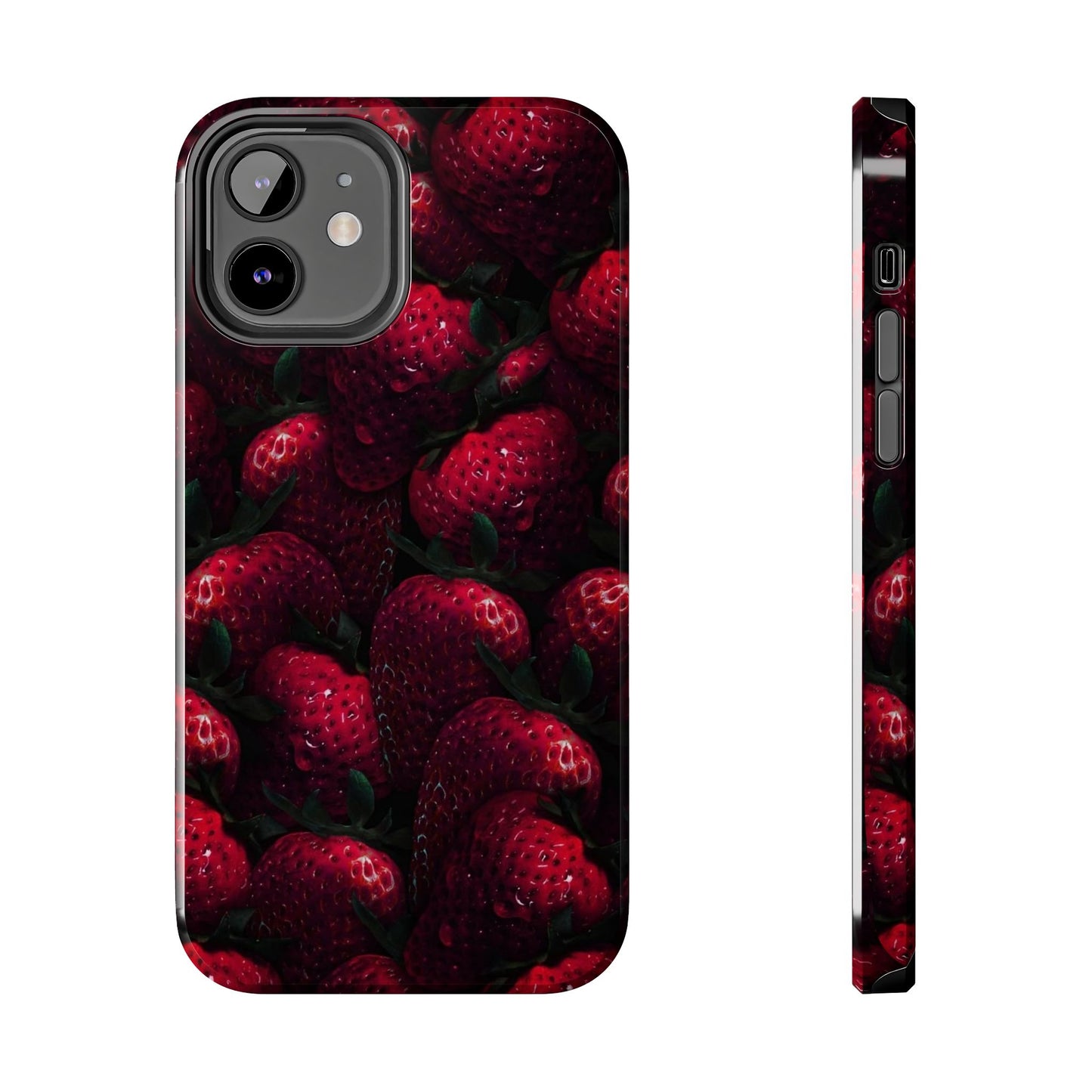 Berry Burst Tough Phone Case - Durable Protection with Strawberry Design