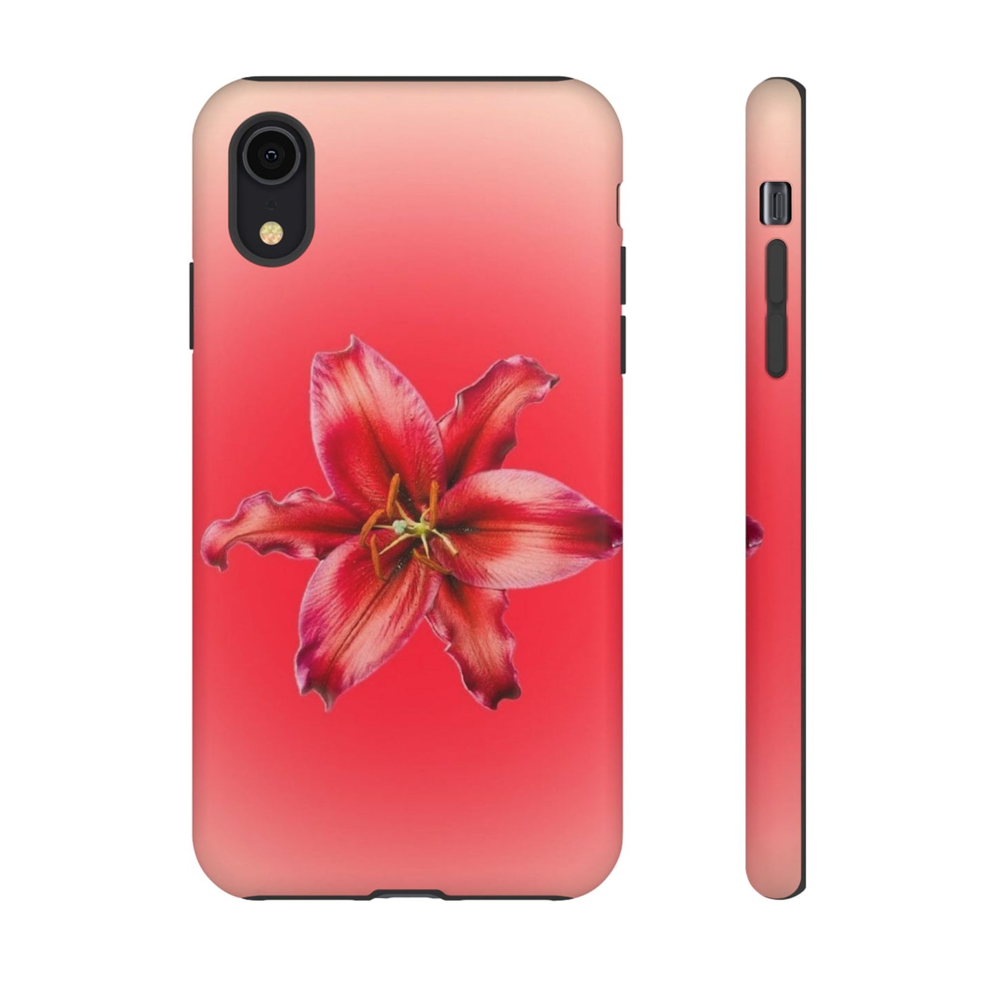 Phone Case - Vibrant Red Lily Glossy & Matte Tough Case