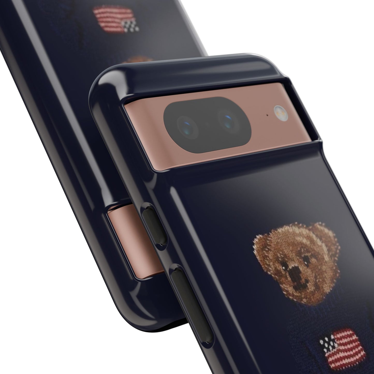 Patriotic Polo Bear Phone Case — Navy Protective Tough Case