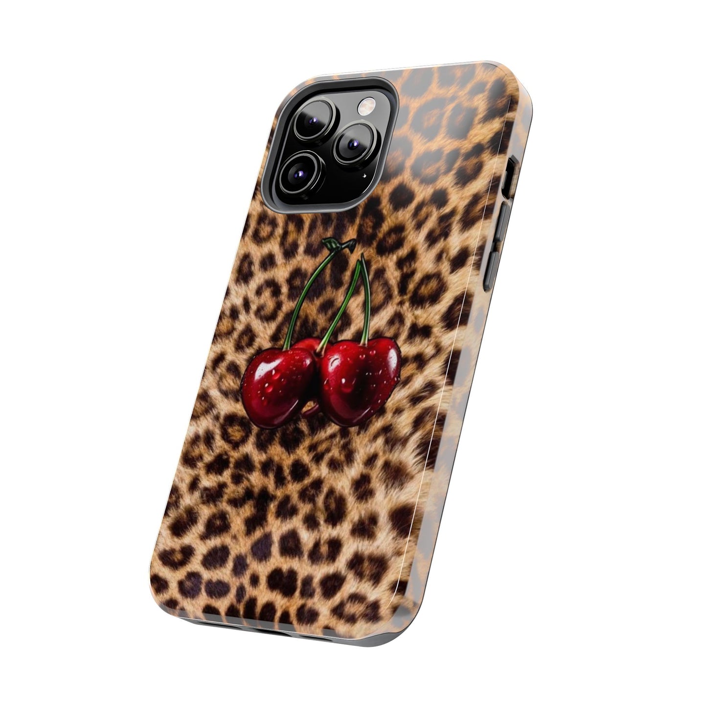 Wild Cherry Leopard Tough Phone Case - Stylish and Durable Protection