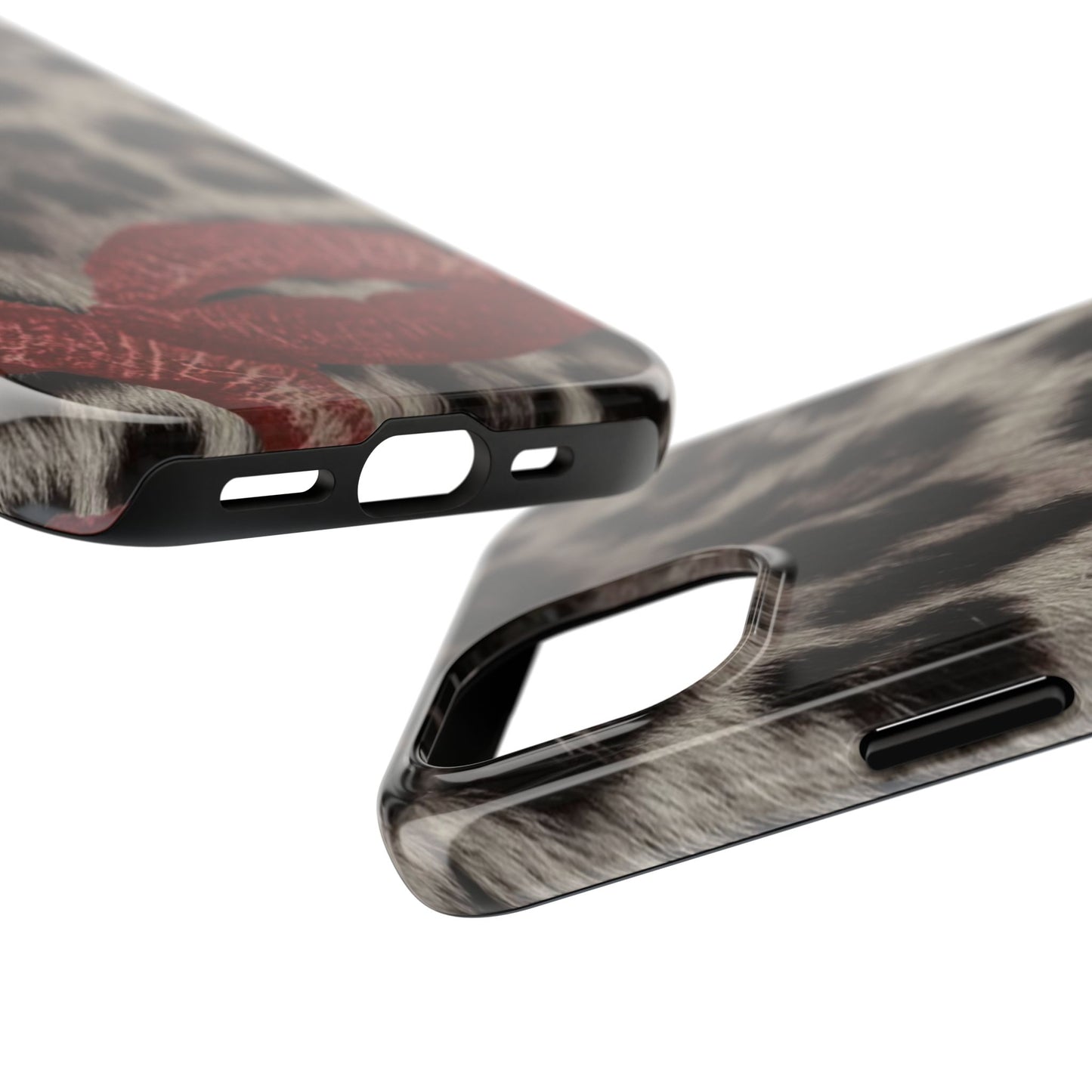 Wild Kiss Leopard Print Phone Case - Tough, Stylish Protection for Trendsetters