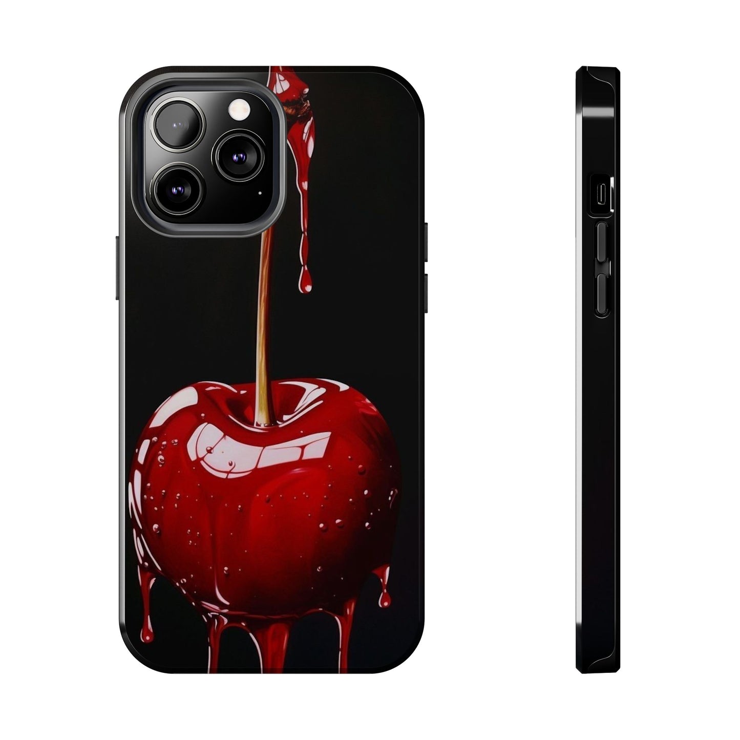 Dripping Cherry Tough Phone Case - Stylish Protection for Your Device