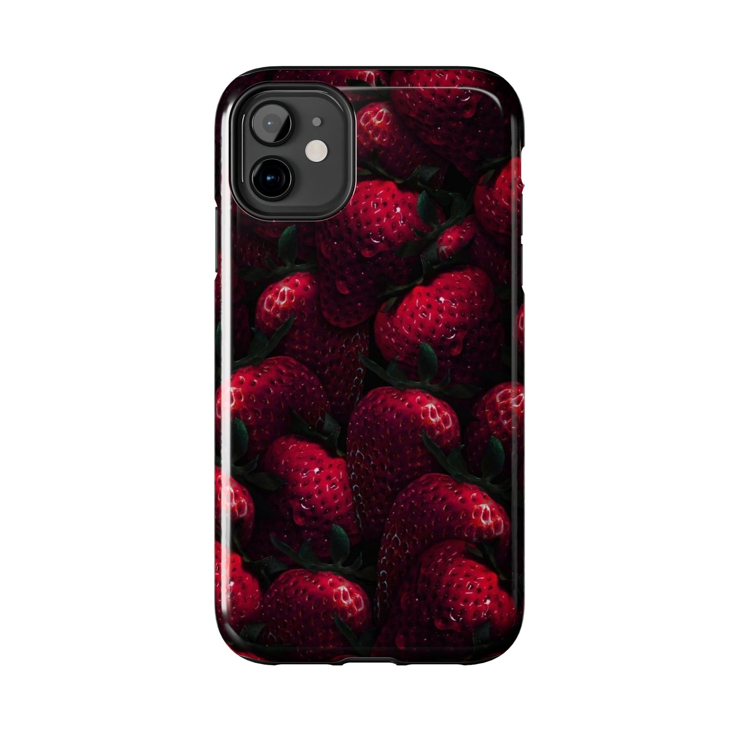 Berry Burst Tough Phone Case - Durable Protection with Strawberry Design