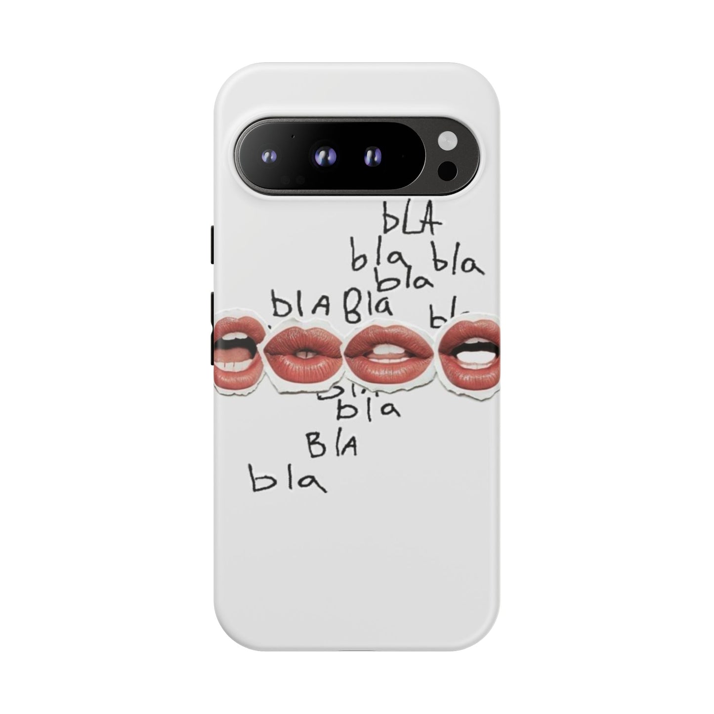 Playful Phone Case with Lips Design - Tough Cases