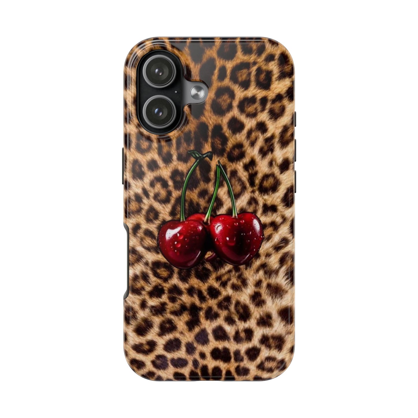 Wild Cherry Leopard Tough Phone Case - Stylish and Durable Protection