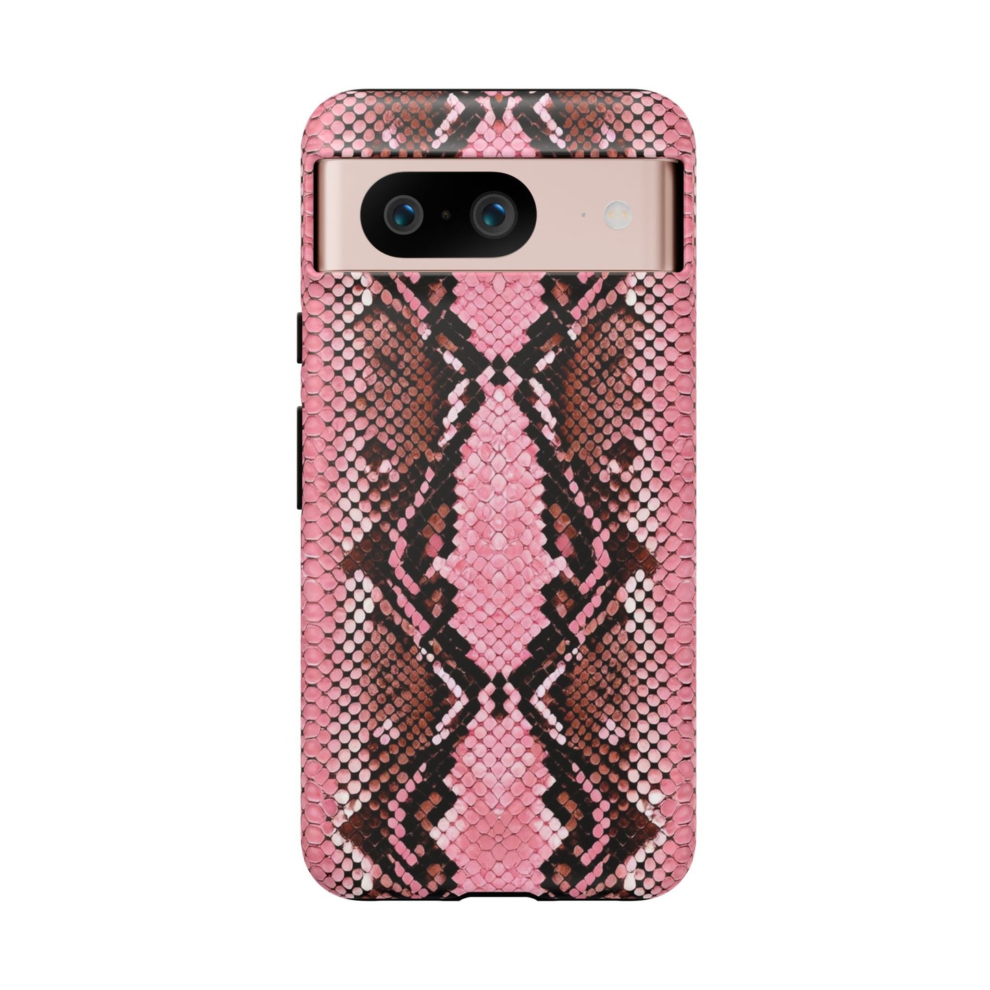 Pink Snake Skin Tough Phone Case — Protective Stylish iPhone Cover
