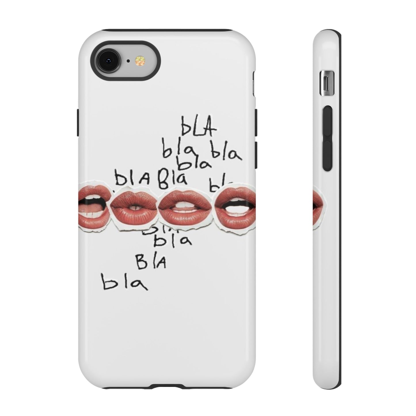 Playful Phone Case with Lips Design - Tough Cases