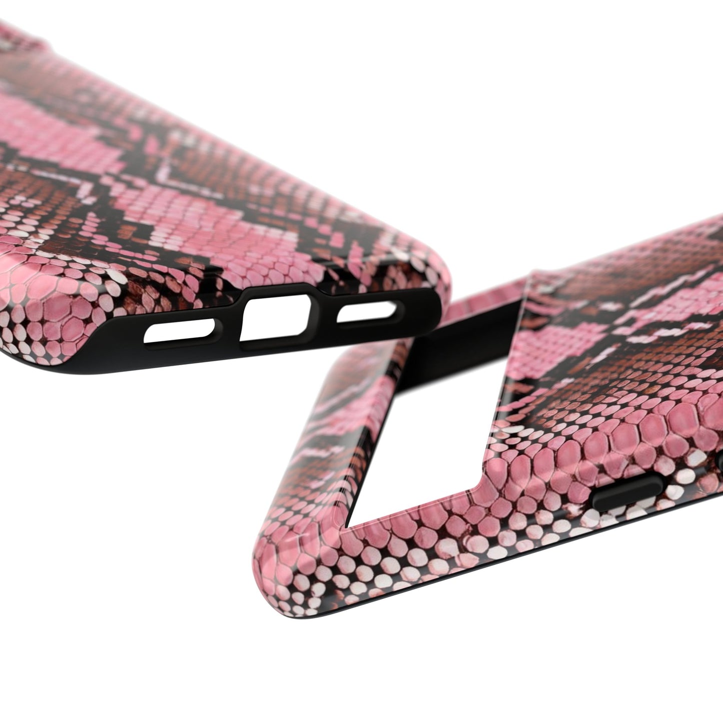Pink Snake Skin Tough Phone Case — Protective Stylish iPhone Cover