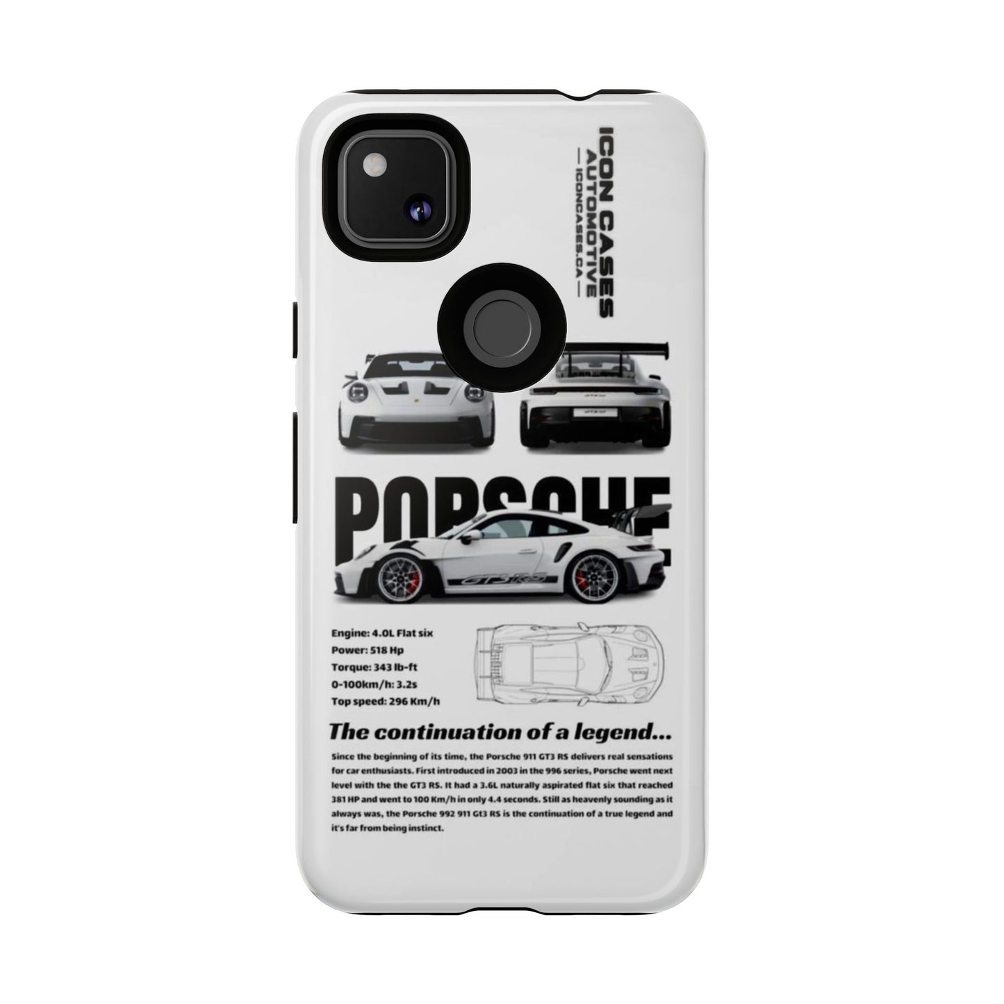 Porsche Phone Case, Tough Car Lover's Gift, Racing Enthusiast Accessory, Durable Auto Merchandise, Birthday Gift for Him