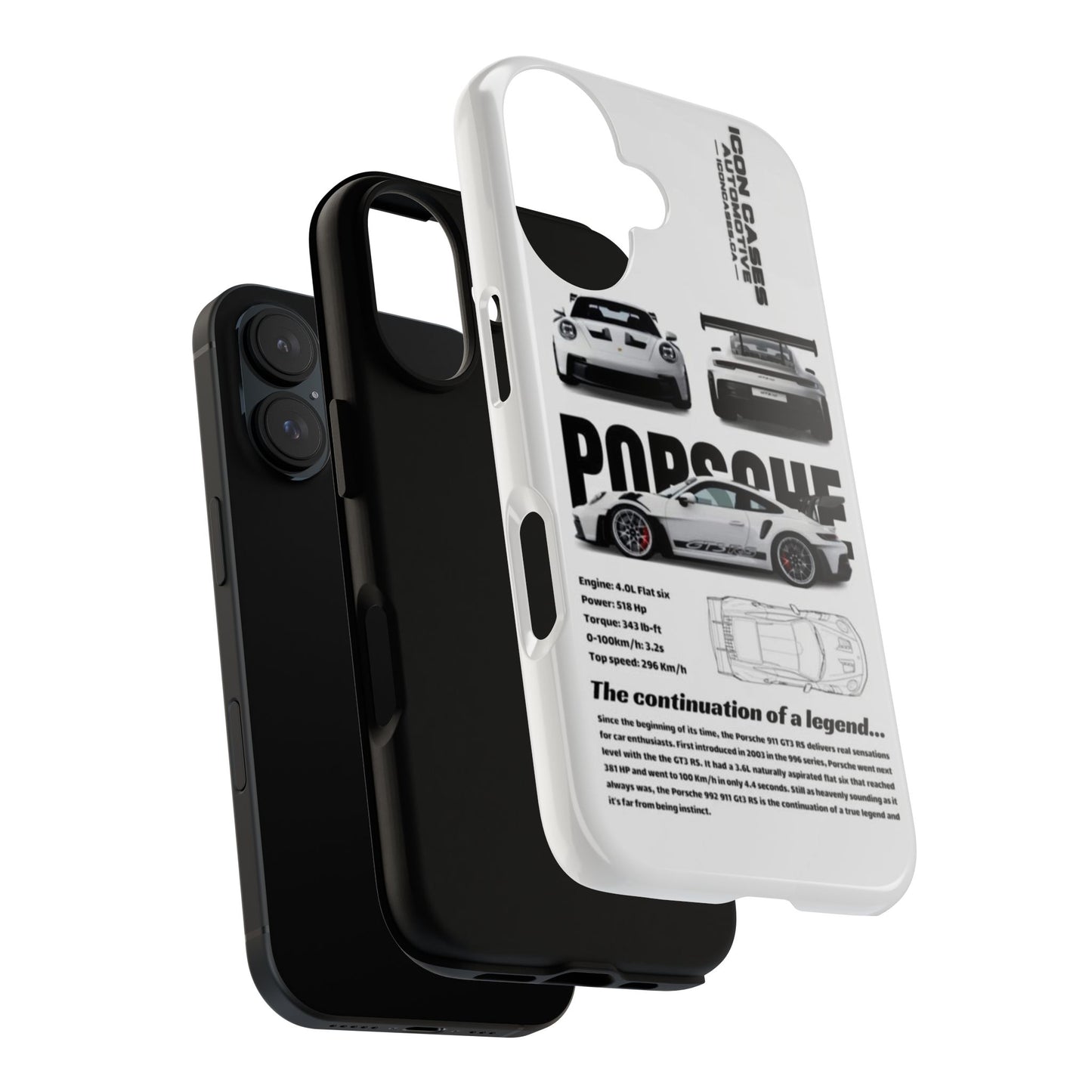 Porsche Phone Case, Tough Car Lover's Gift, Racing Enthusiast Accessory, Durable Auto Merchandise, Birthday Gift for Him