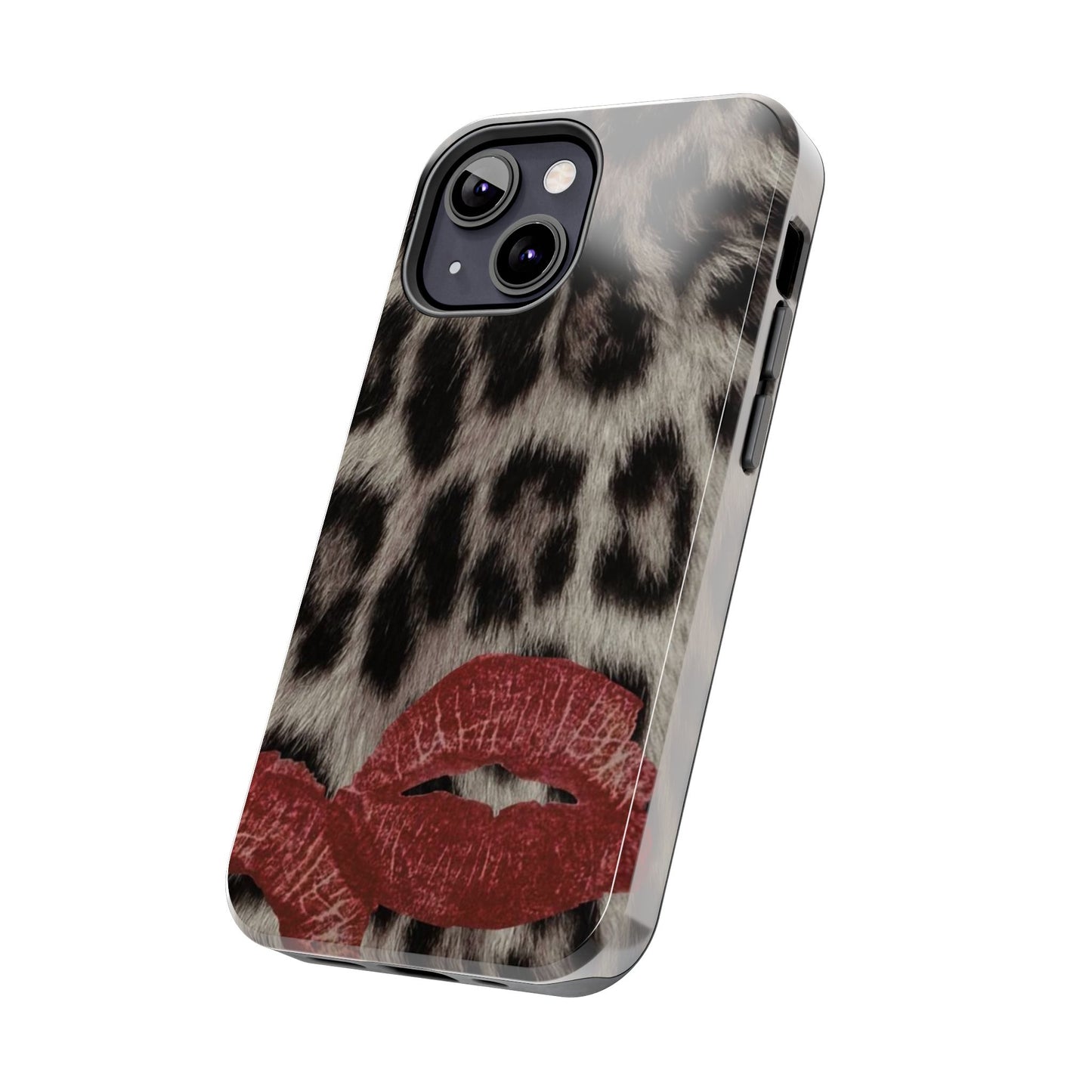 Wild Kiss Leopard Print Phone Case - Tough, Stylish Protection for Trendsetters