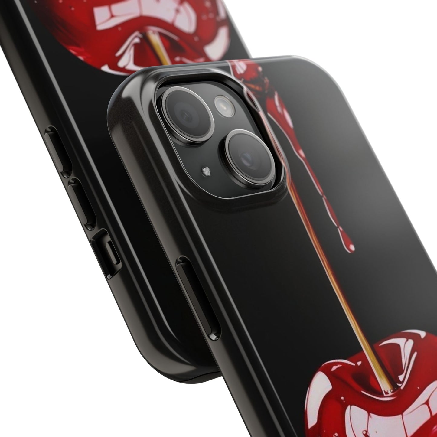 Dripping Cherry Tough Phone Case - Stylish Protection for Your Device