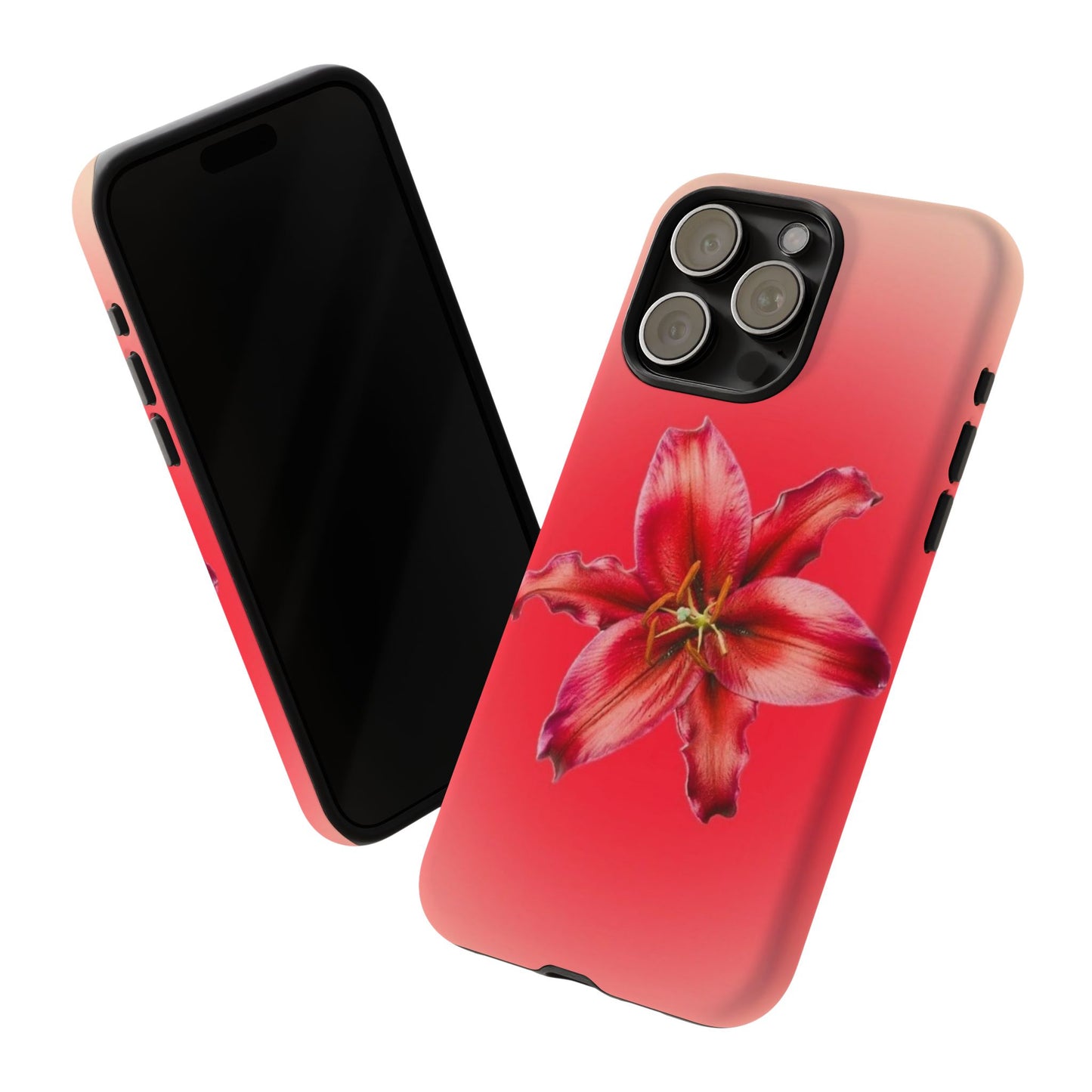 Phone Case - Vibrant Red Lily Glossy & Matte Tough Case