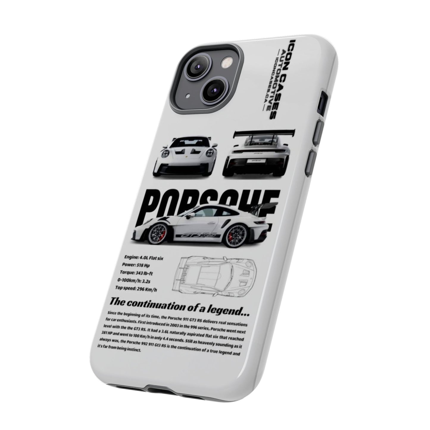 Porsche Phone Case, Tough Car Lover's Gift, Racing Enthusiast Accessory, Durable Auto Merchandise, Birthday Gift for Him