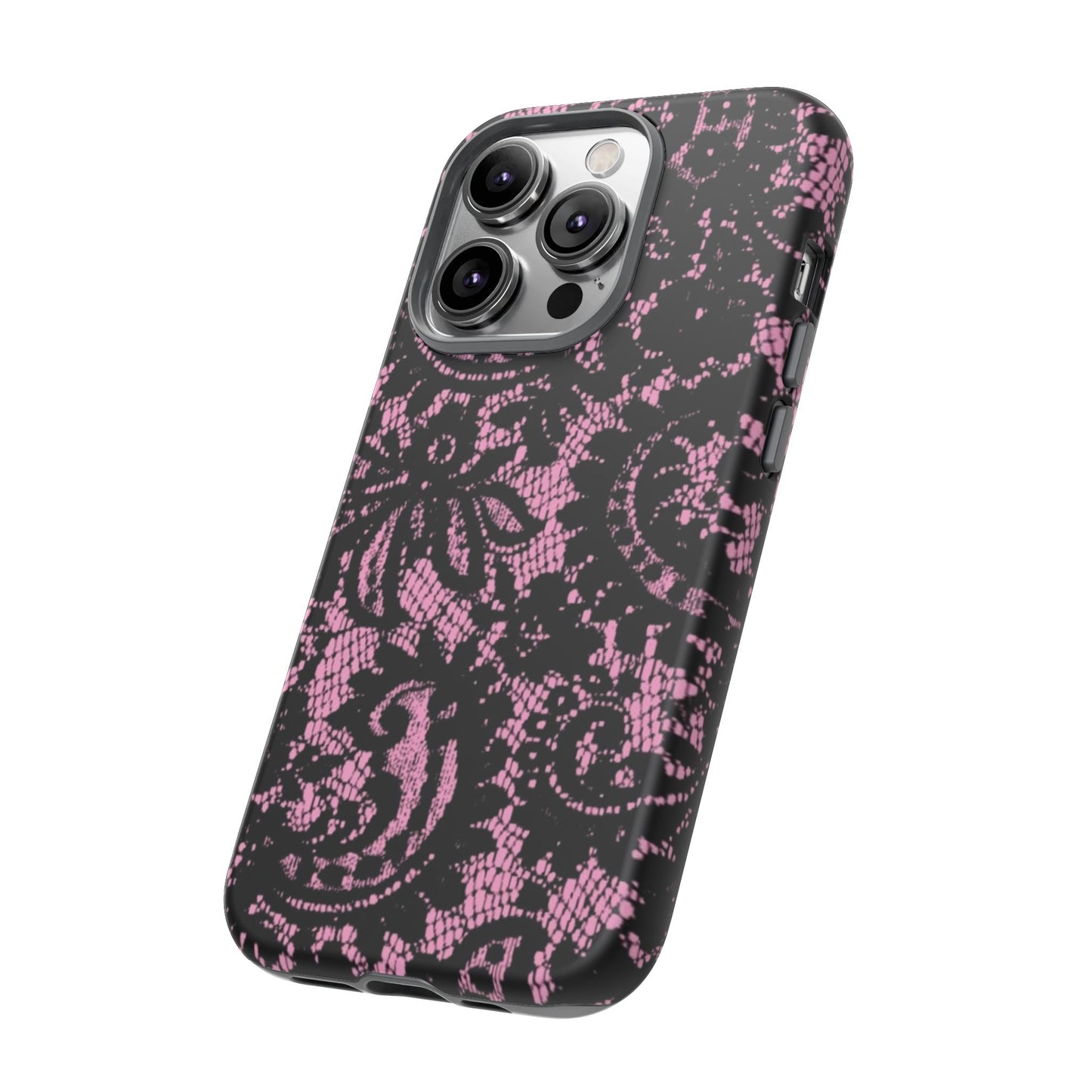 Phone Case — Pink Lace Floral Tough Protective Case