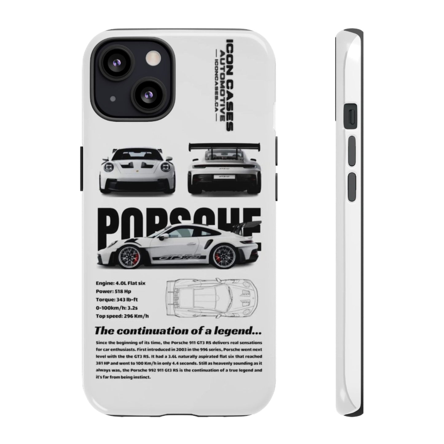 Porsche Phone Case, Tough Car Lover's Gift, Racing Enthusiast Accessory, Durable Auto Merchandise, Birthday Gift for Him