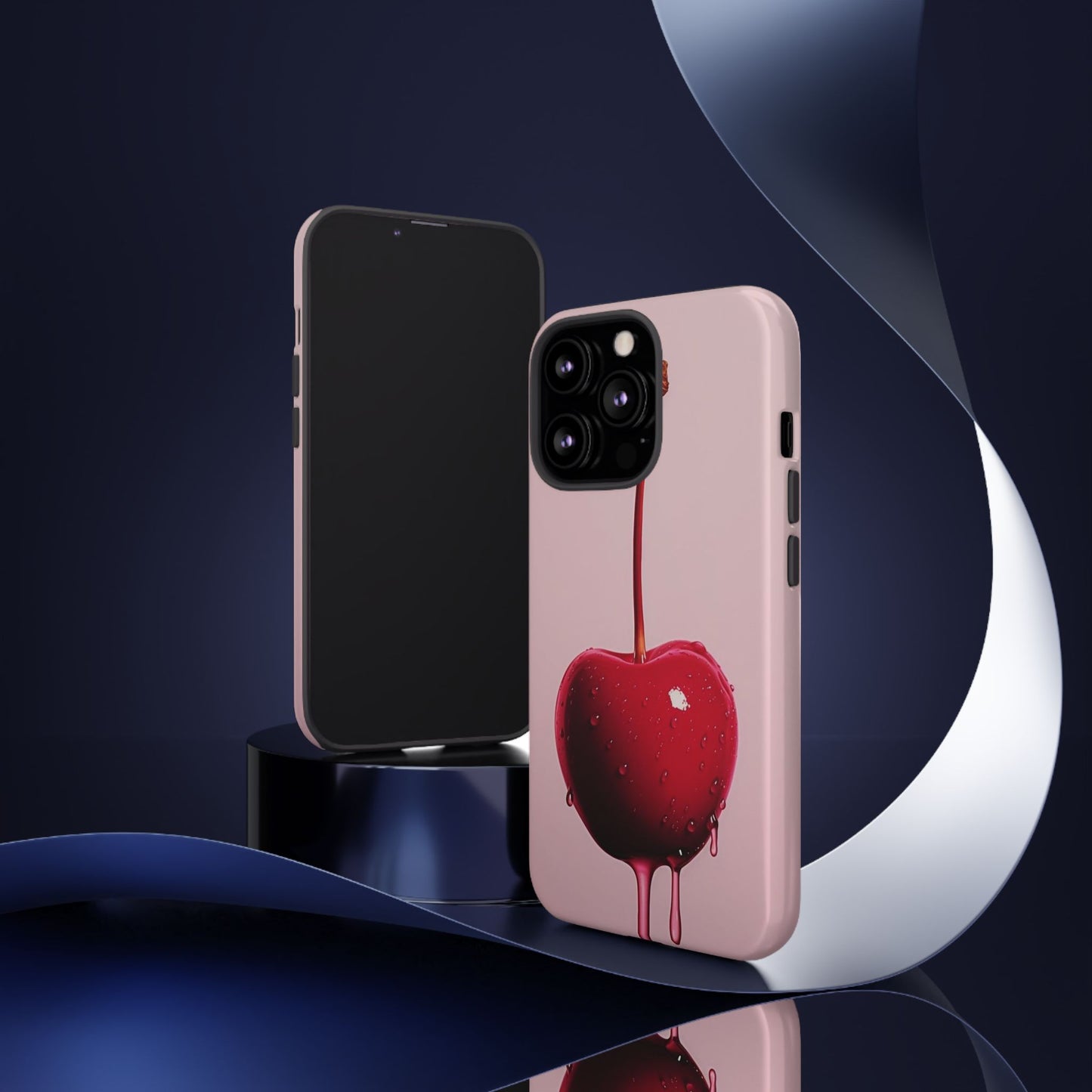 Cherry Drip Phone Case, Tough Phone Cover, Cute Cherry Accessory, Trendy Mobile Case, Kawaii Phone Case, Gift for Her