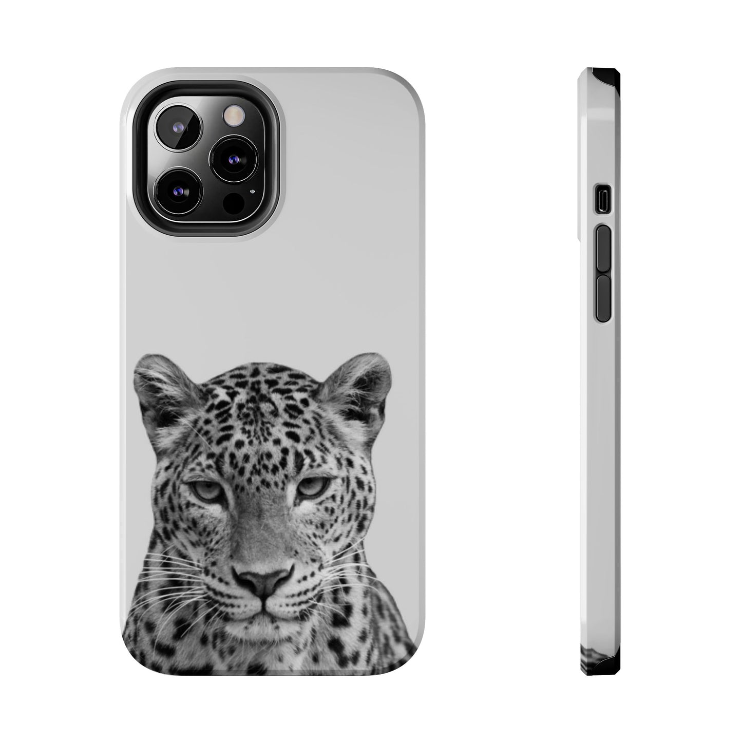 Stylish Tough Phone Case with Majestic Leopard Design