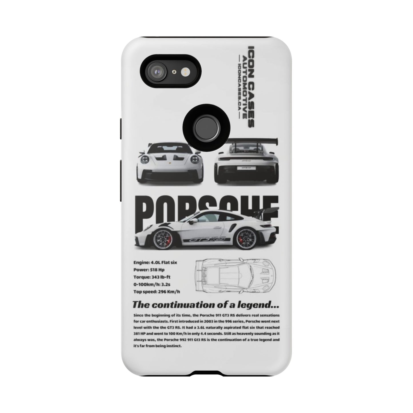 Porsche Phone Case, Tough Car Lover's Gift, Racing Enthusiast Accessory, Durable Auto Merchandise, Birthday Gift for Him