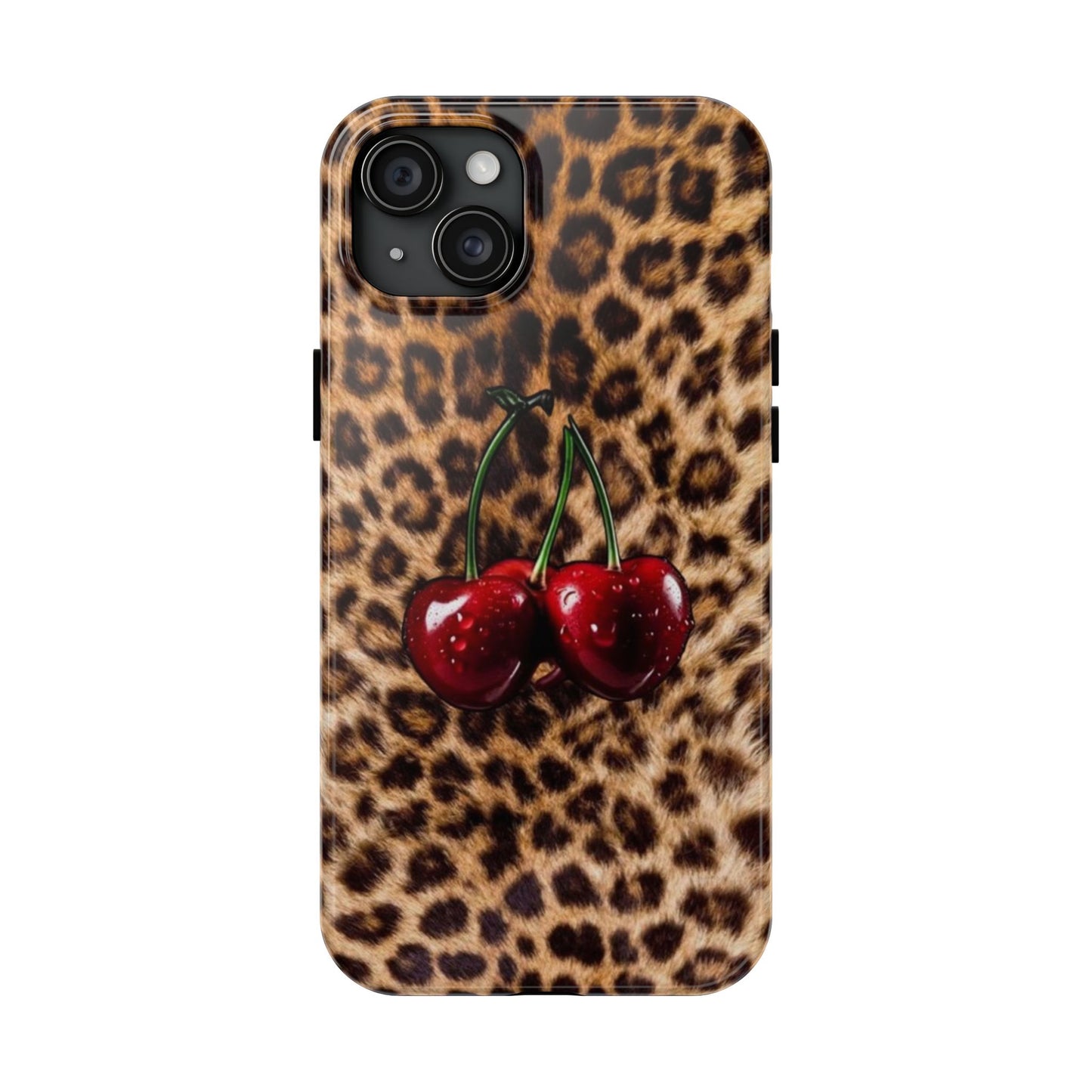Wild Cherry Leopard Tough Phone Case - Stylish and Durable Protection