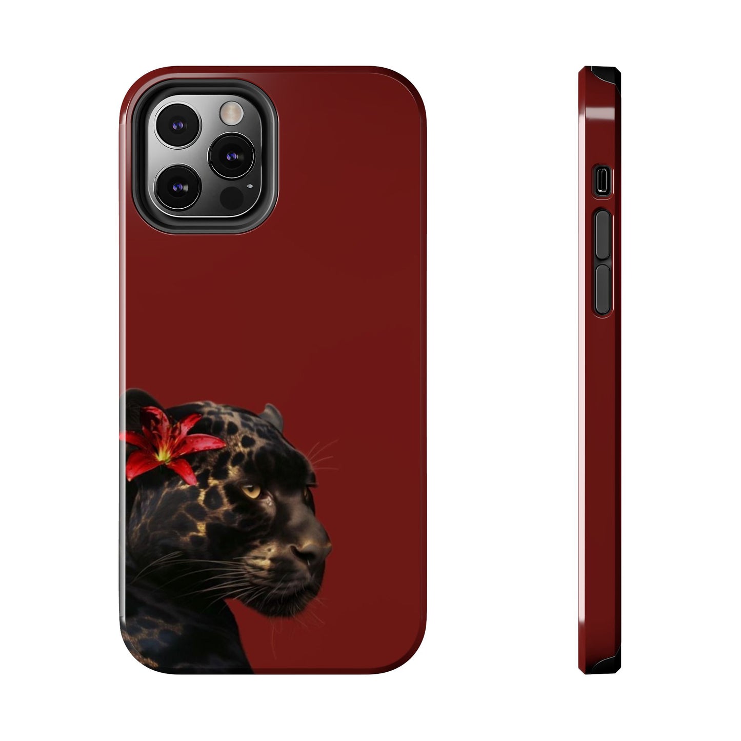 Wild Elegance Tough Phone Case with Panther Design
