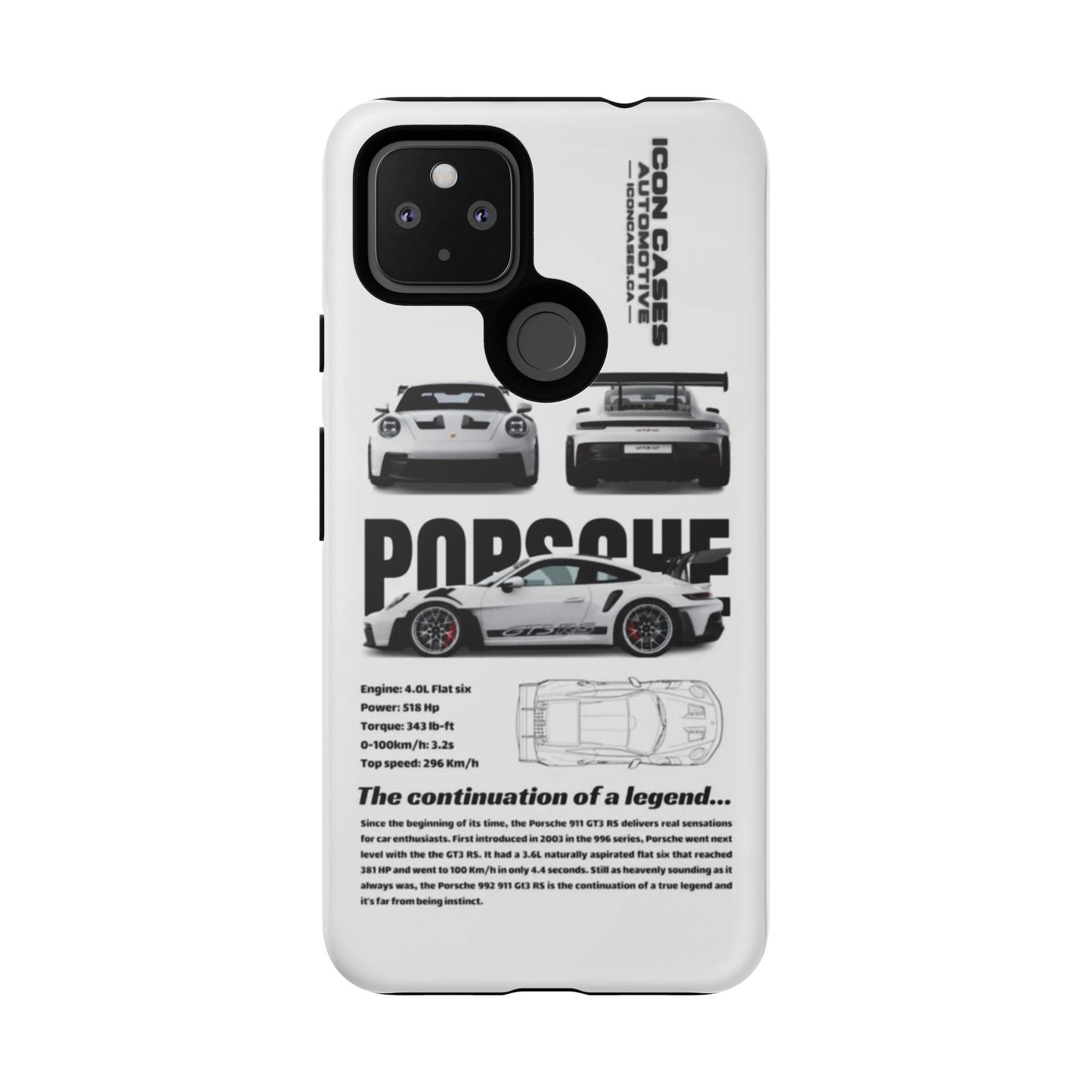 Porsche Phone Case, Tough Car Lover's Gift, Racing Enthusiast Accessory, Durable Auto Merchandise, Birthday Gift for Him