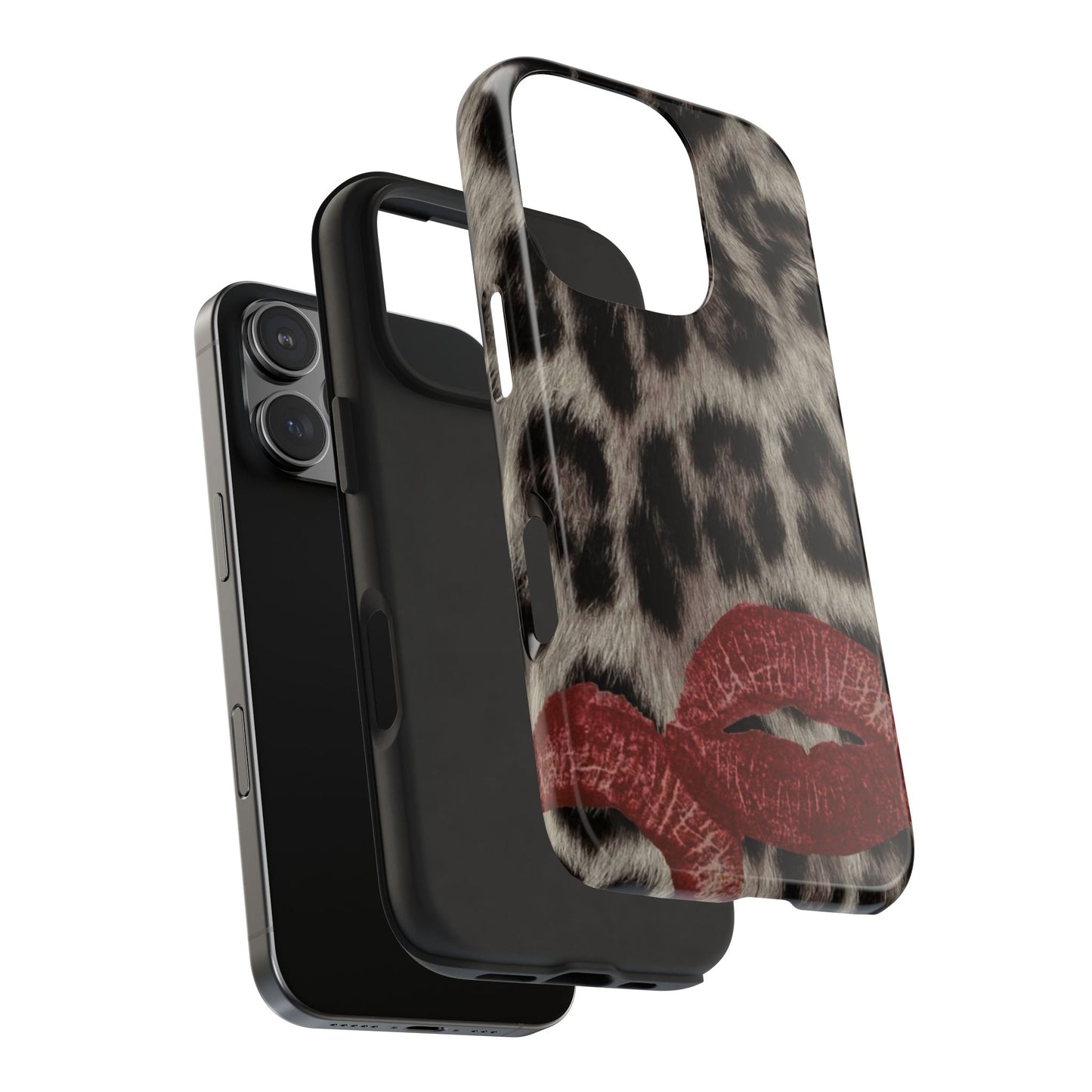 Wild Kiss Leopard Print Phone Case - Tough, Stylish Protection for Trendsetters