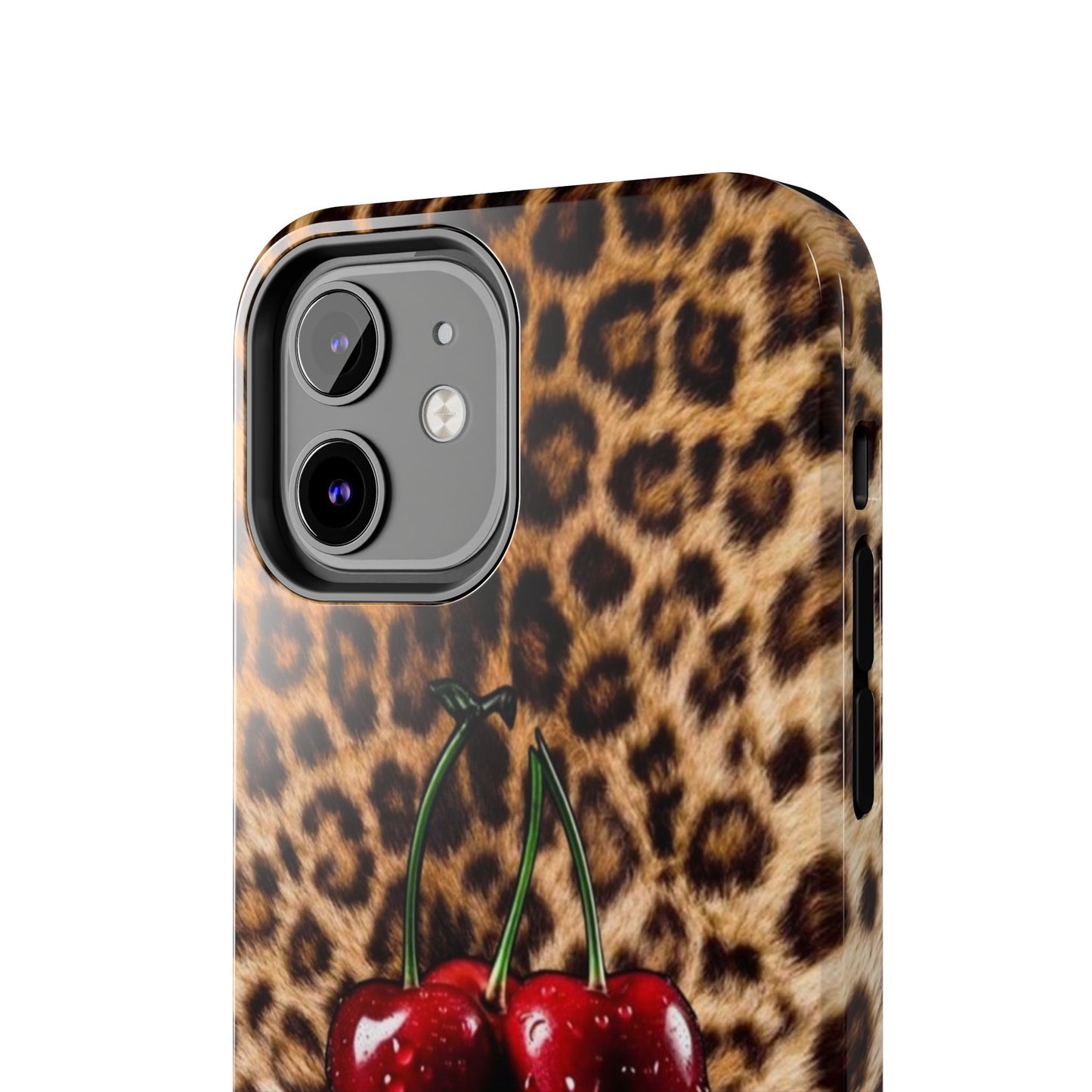 Wild Cherry Leopard Tough Phone Case - Stylish and Durable Protection