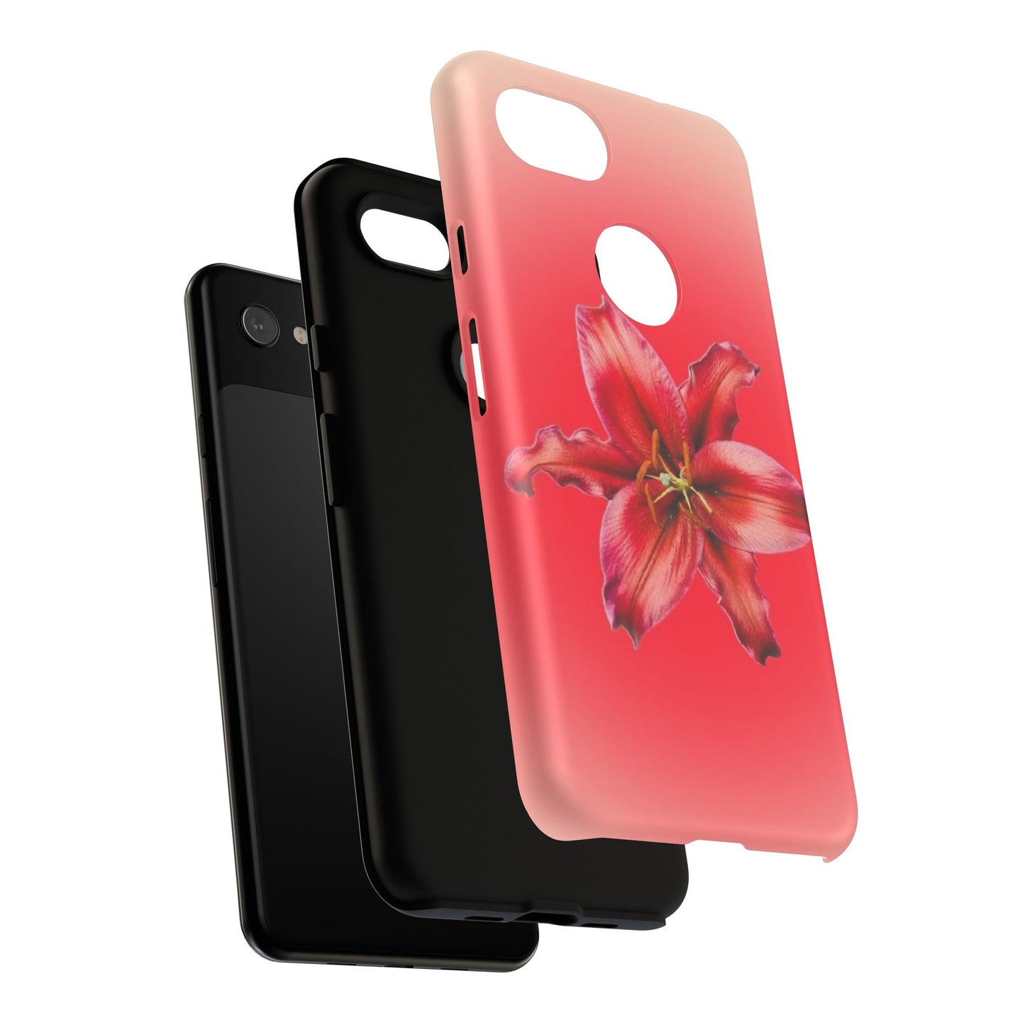 Phone Case - Vibrant Red Lily Glossy & Matte Tough Case