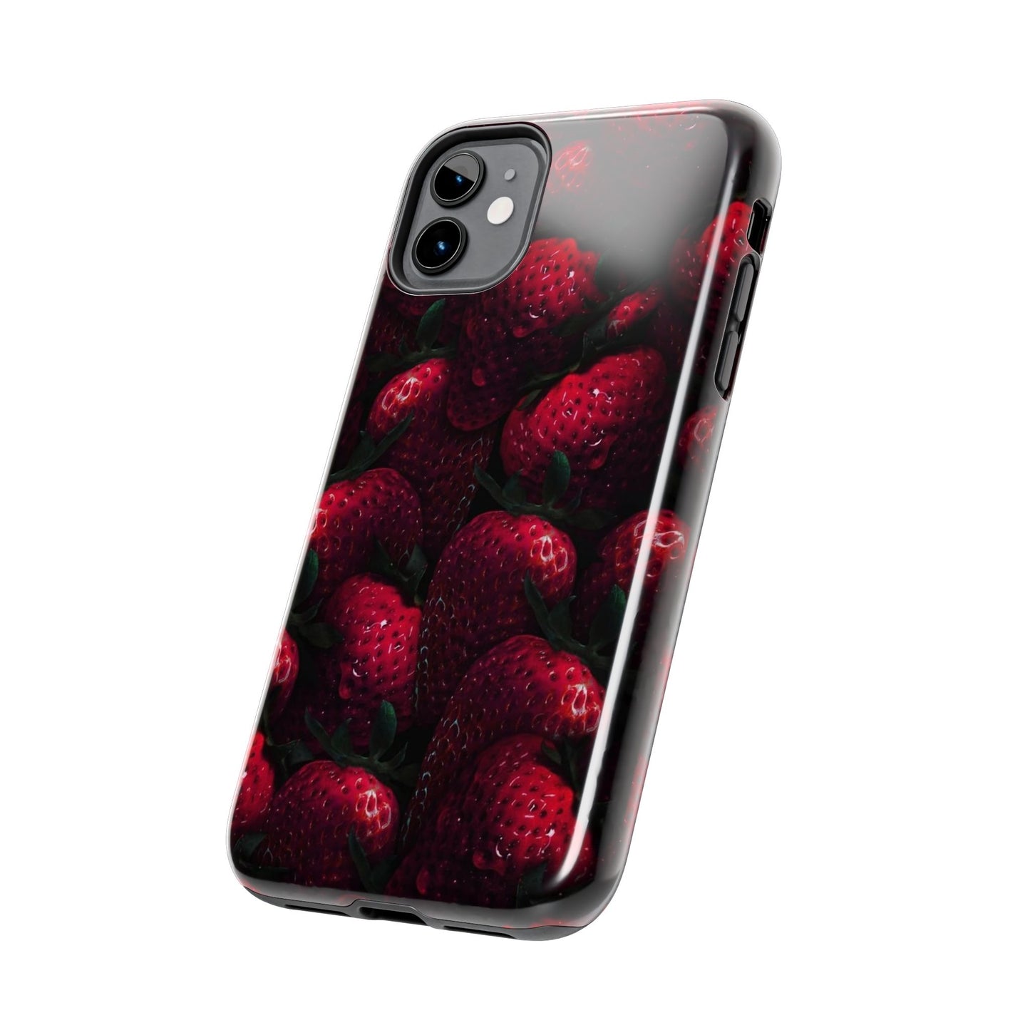 Berry Burst Tough Phone Case - Durable Protection with Strawberry Design