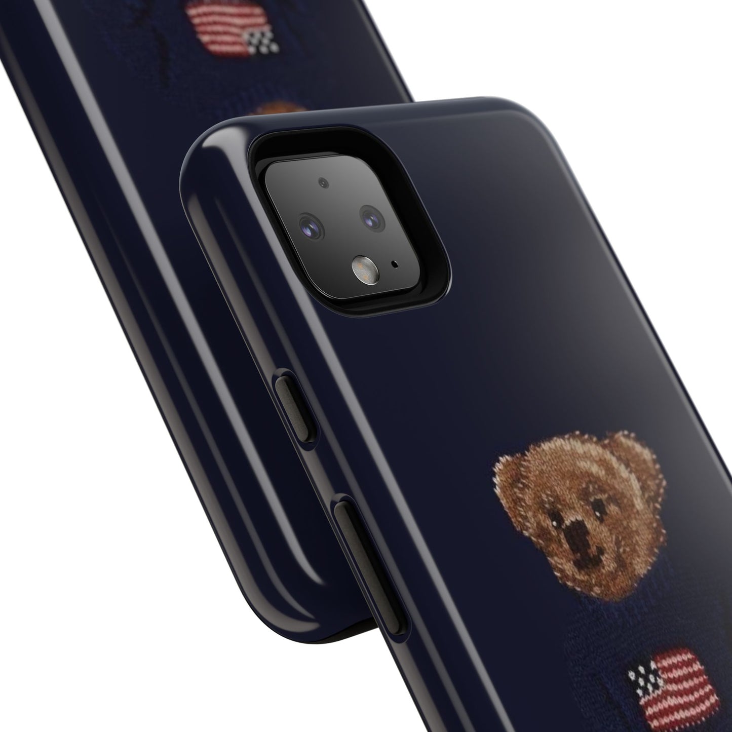 Patriotic Polo Bear Phone Case — Navy Protective Tough Case