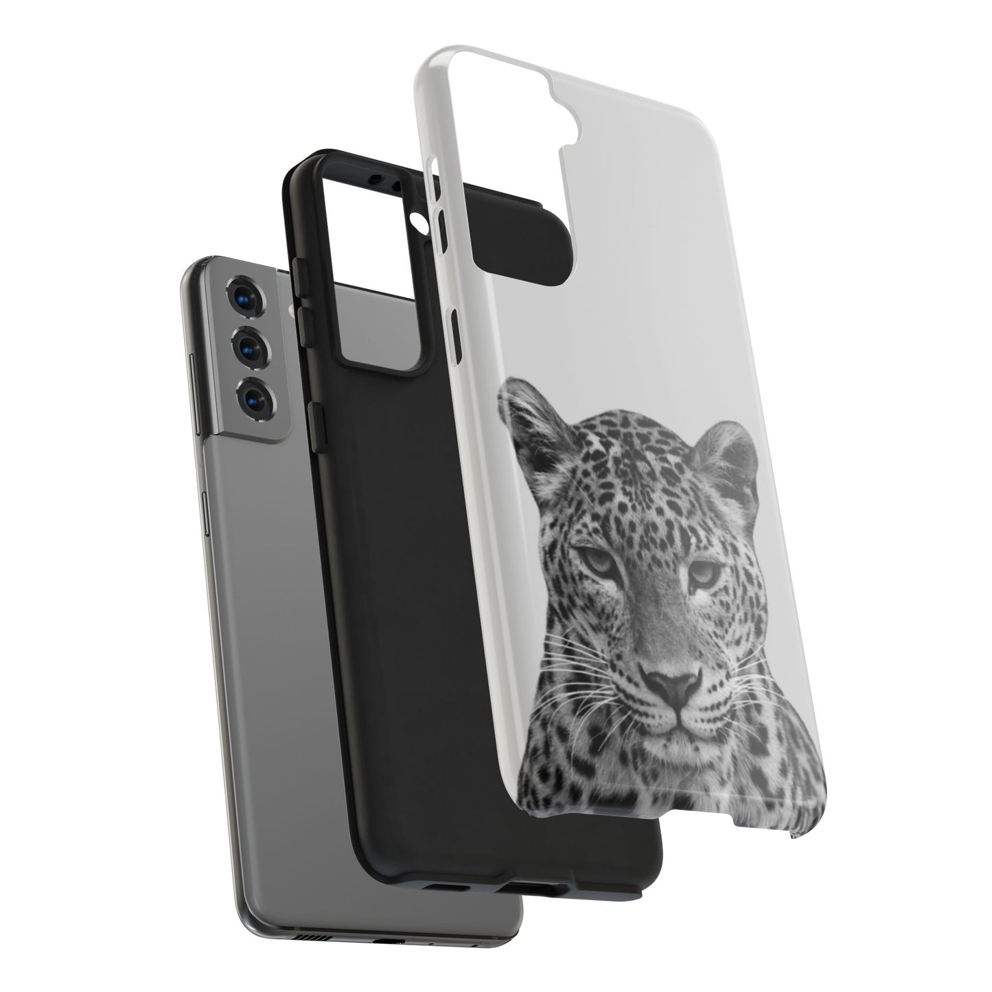 Stylish Tough Phone Case with Majestic Leopard Design