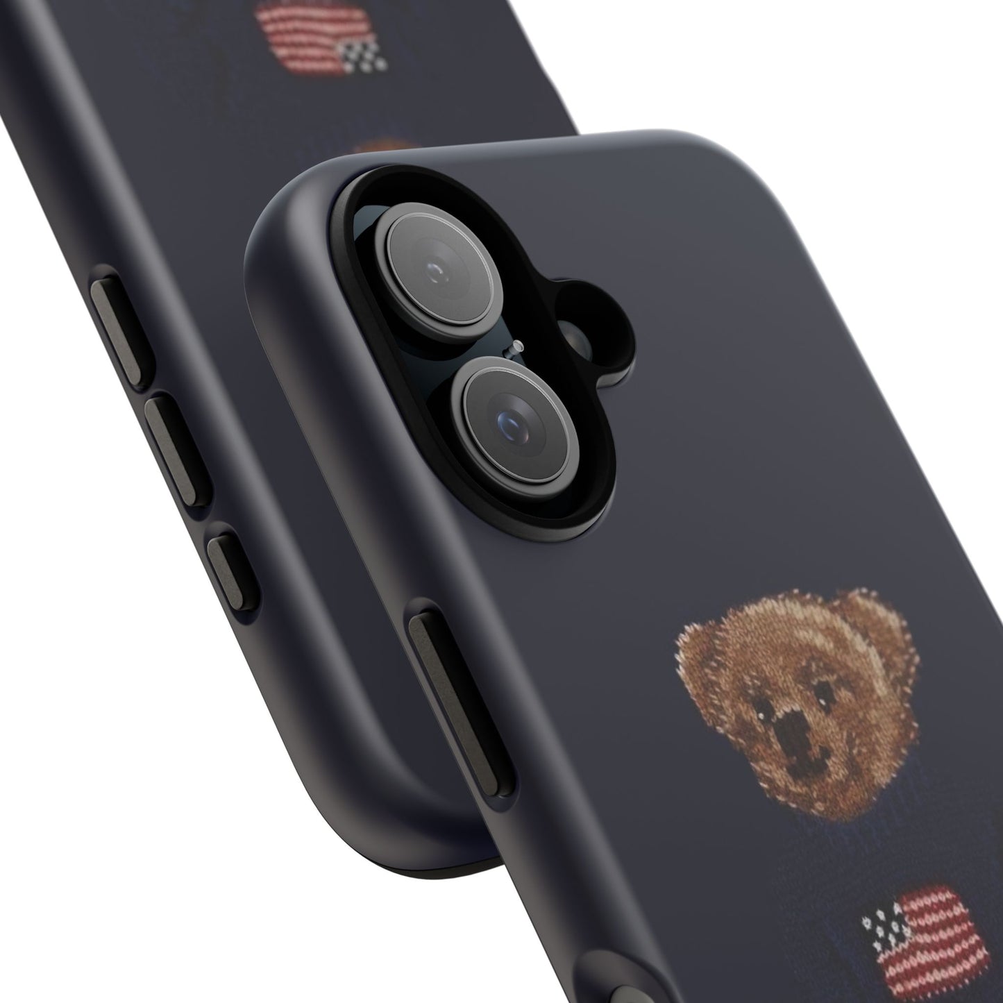 Patriotic Polo Bear Phone Case — Navy Protective Tough Case