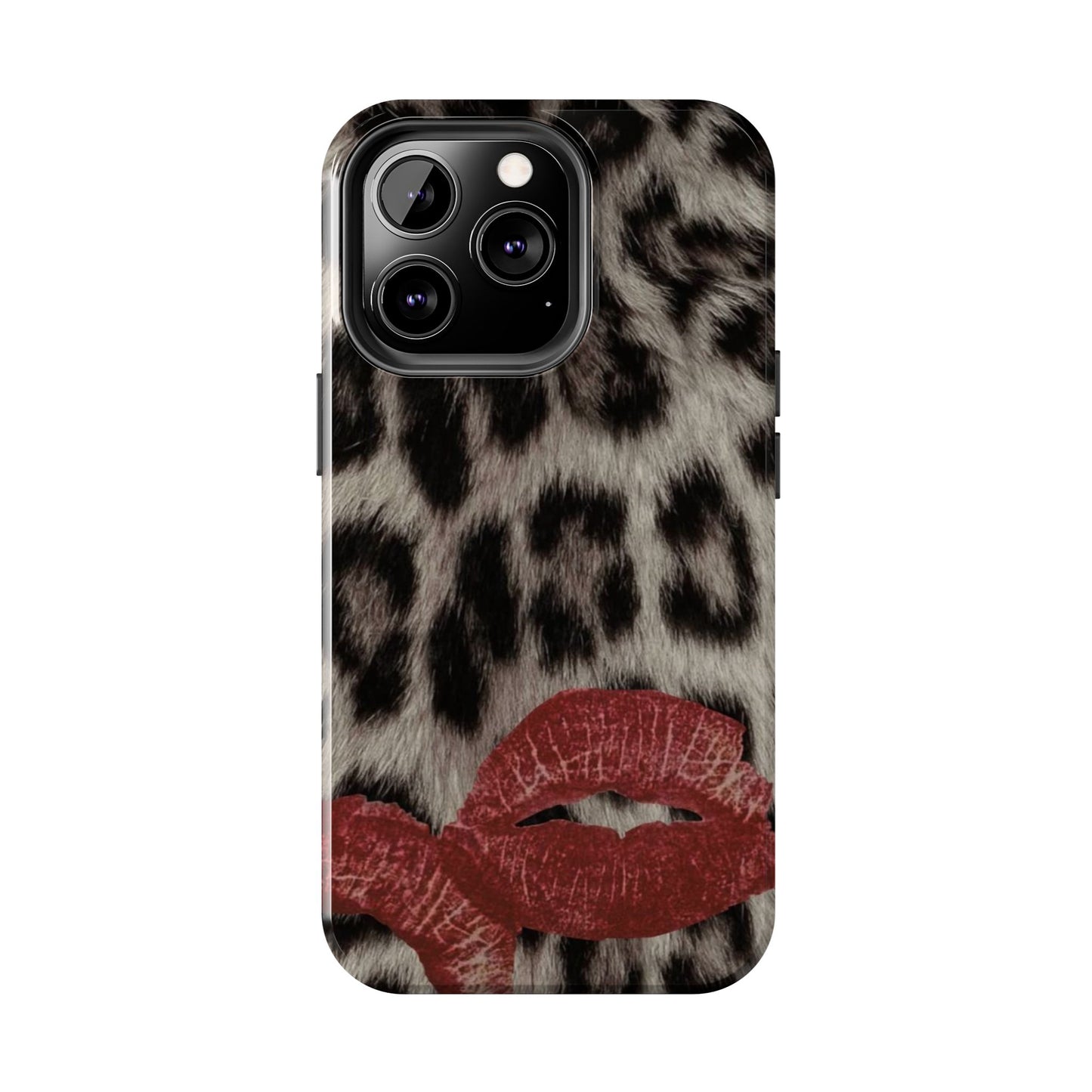 Wild Kiss Leopard Print Phone Case - Tough, Stylish Protection for Trendsetters