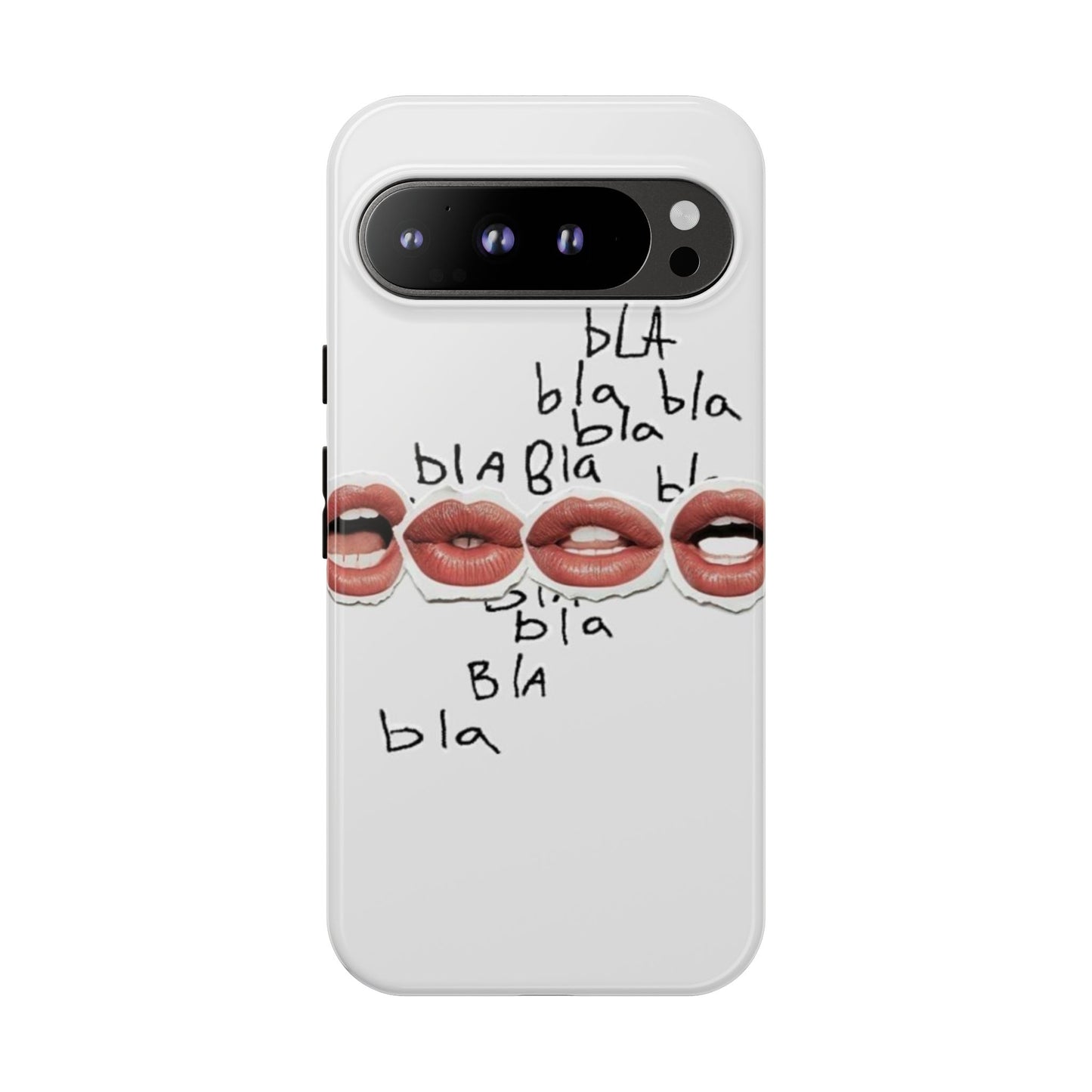 Playful Phone Case with Lips Design - Tough Cases