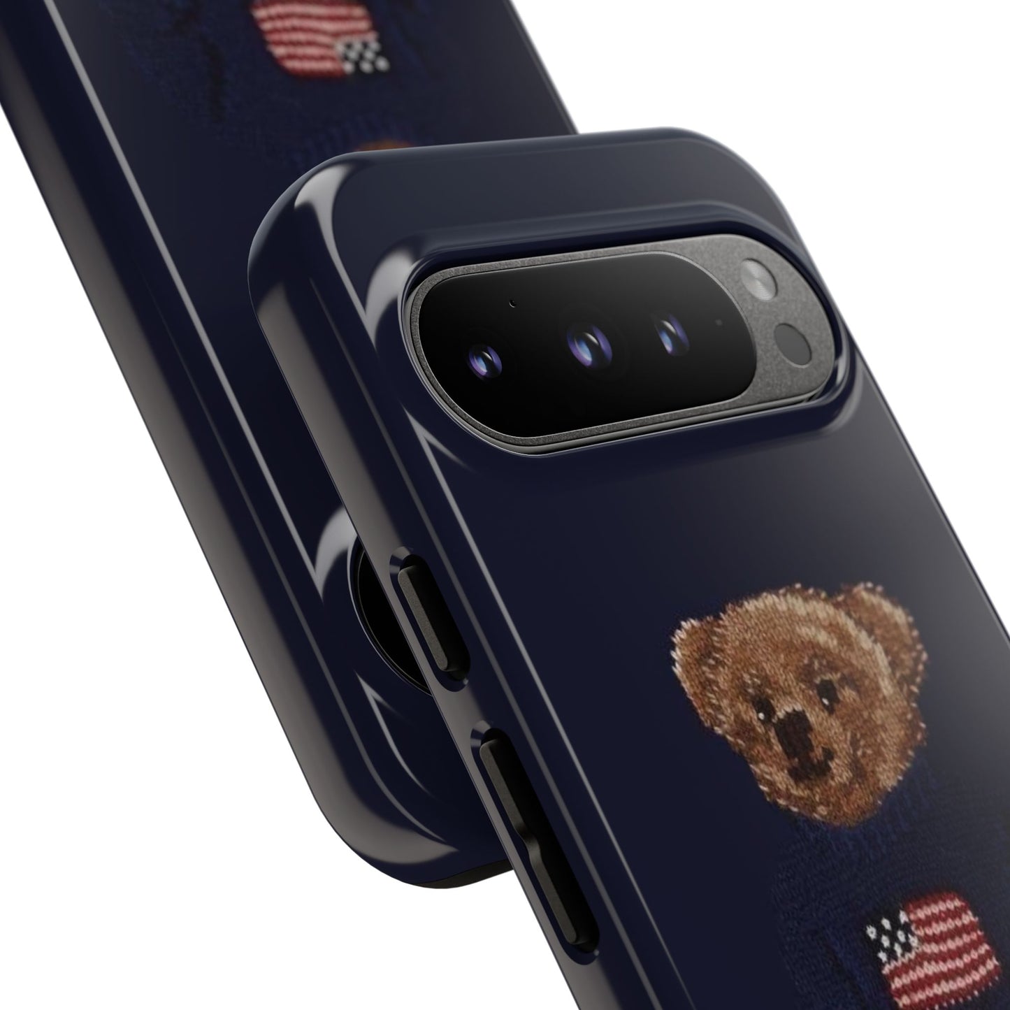 Patriotic Polo Bear Phone Case — Navy Protective Tough Case
