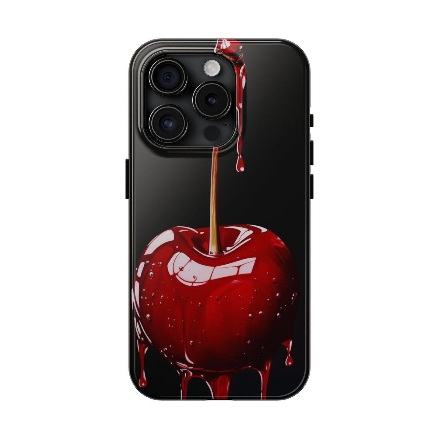 Dripping Cherry Tough Phone Case - Stylish Protection for Your Device