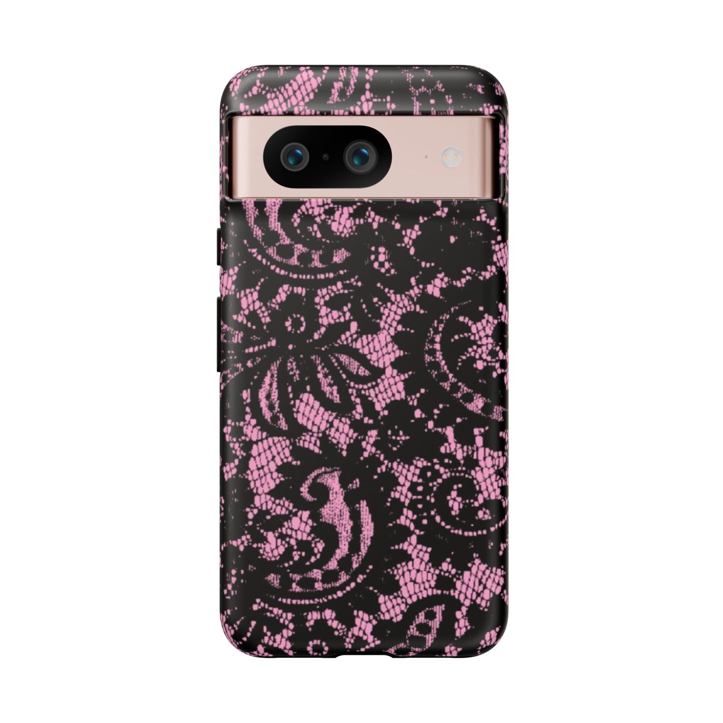 Phone Case — Pink Lace Floral Tough Protective Case
