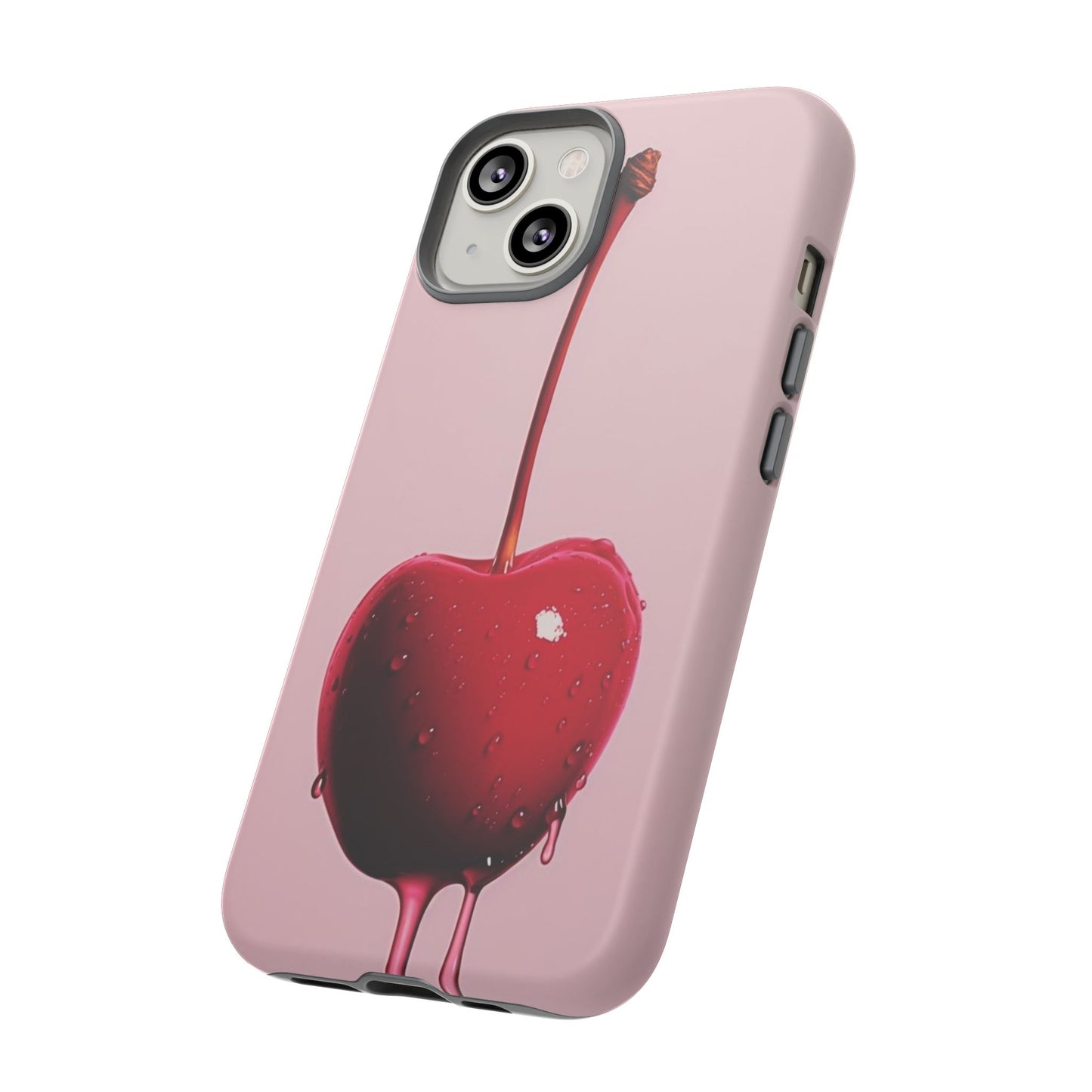 Cherry Drip Phone Case, Tough Phone Cover, Cute Cherry Accessory, Trendy Mobile Case, Kawaii Phone Case, Gift for Her