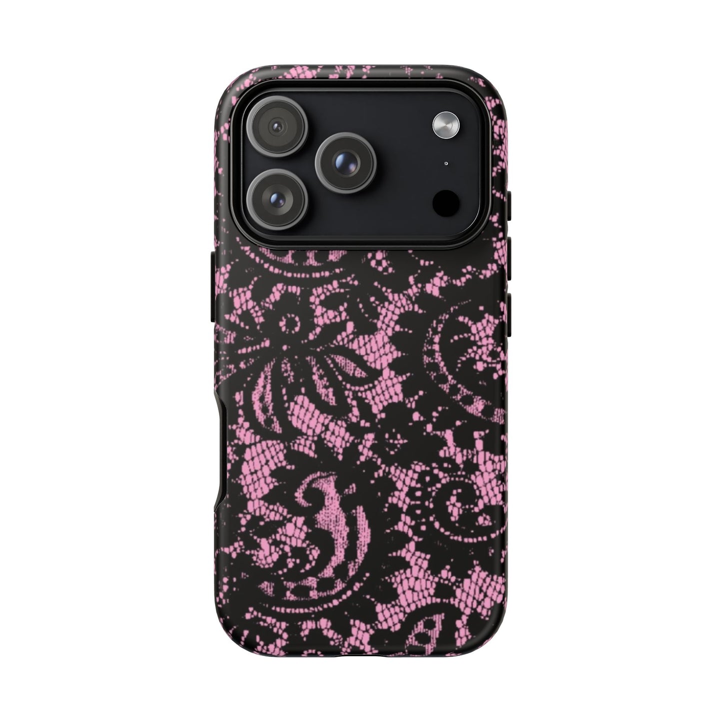 Phone Case — Pink Lace Floral Tough Protective Case