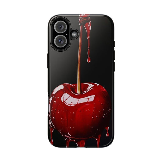 Dripping Cherry Tough Phone Case - Stylish Protection for Your Device