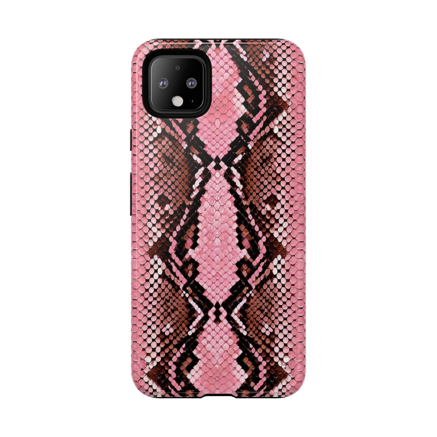 Pink Snake Skin Tough Phone Case — Protective Stylish iPhone Cover