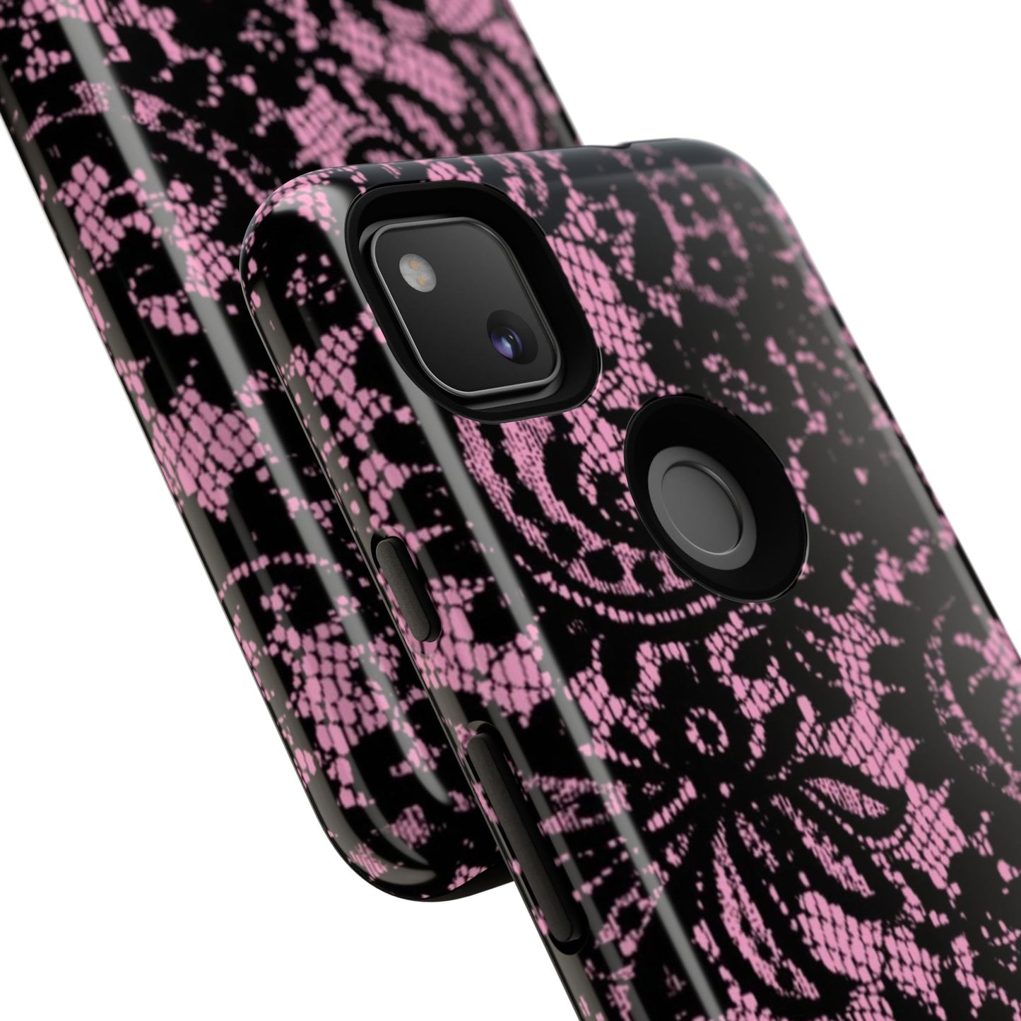 Phone Case — Pink Lace Floral Tough Protective Case