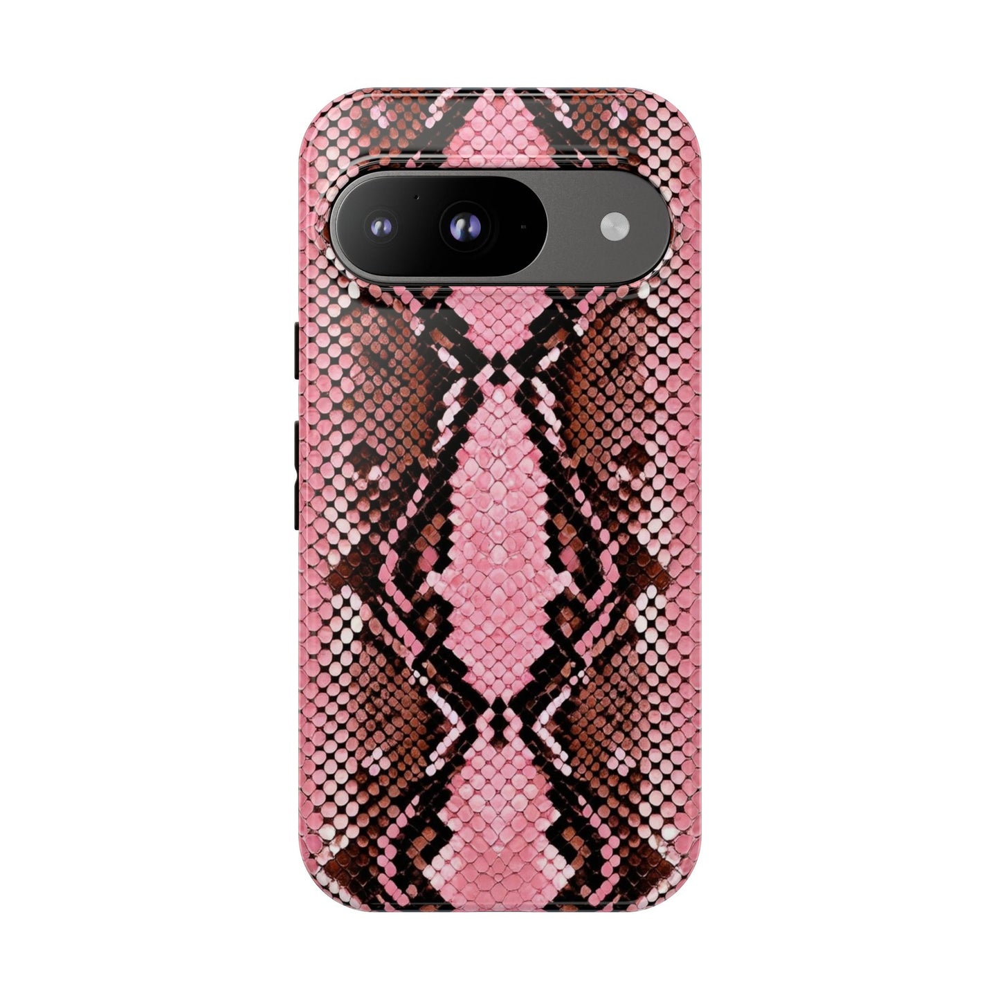 Pink Snake Skin Tough Phone Case — Protective Stylish iPhone Cover