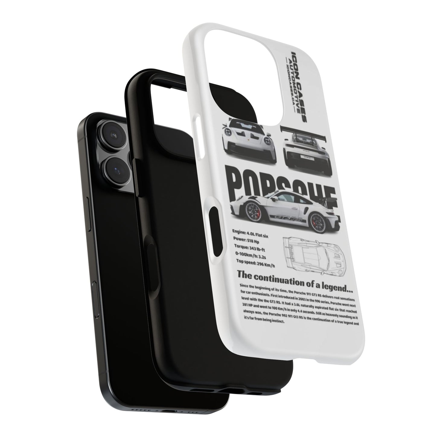 Porsche Phone Case, Tough Car Lover's Gift, Racing Enthusiast Accessory, Durable Auto Merchandise, Birthday Gift for Him