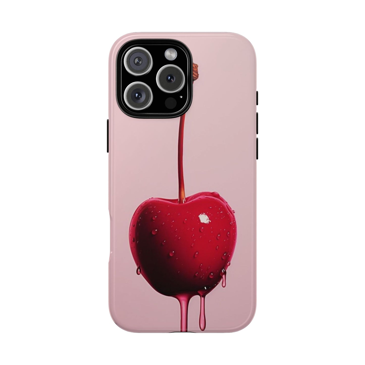 Cherry Drip Phone Case, Tough Phone Cover, Cute Cherry Accessory, Trendy Mobile Case, Kawaii Phone Case, Gift for Her