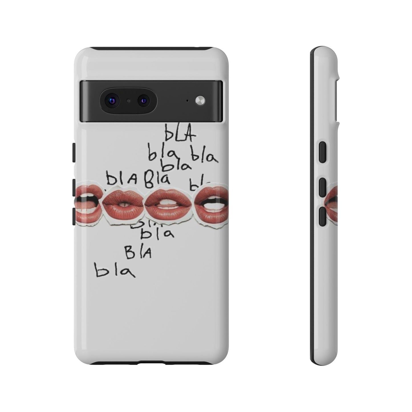 Playful Phone Case with Lips Design - Tough Cases